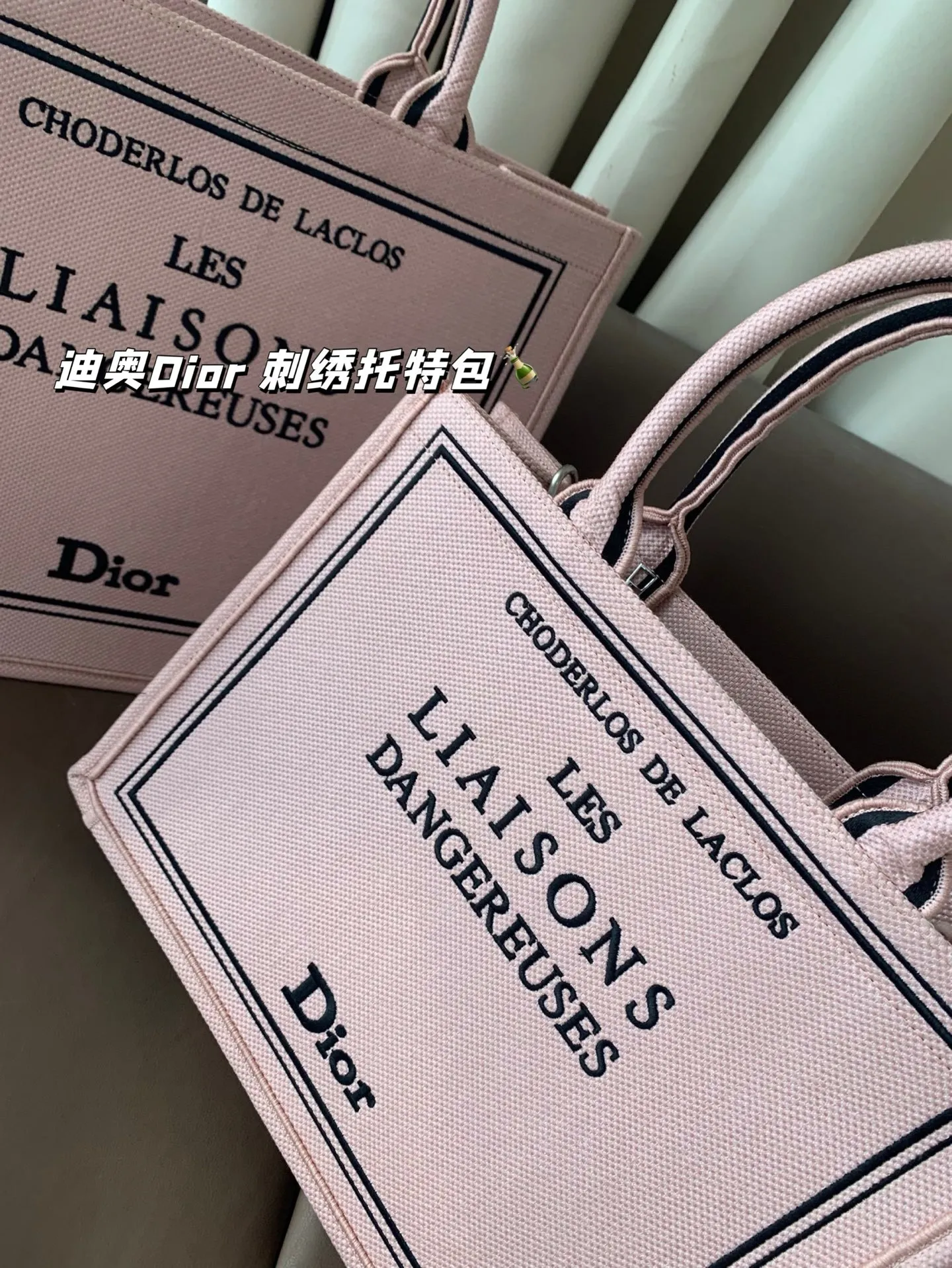 All Categories Official Website "Brand Women's Bags" Women's Bags 💙 DIOR 2025 New DIOR Embroidered Tote Bag