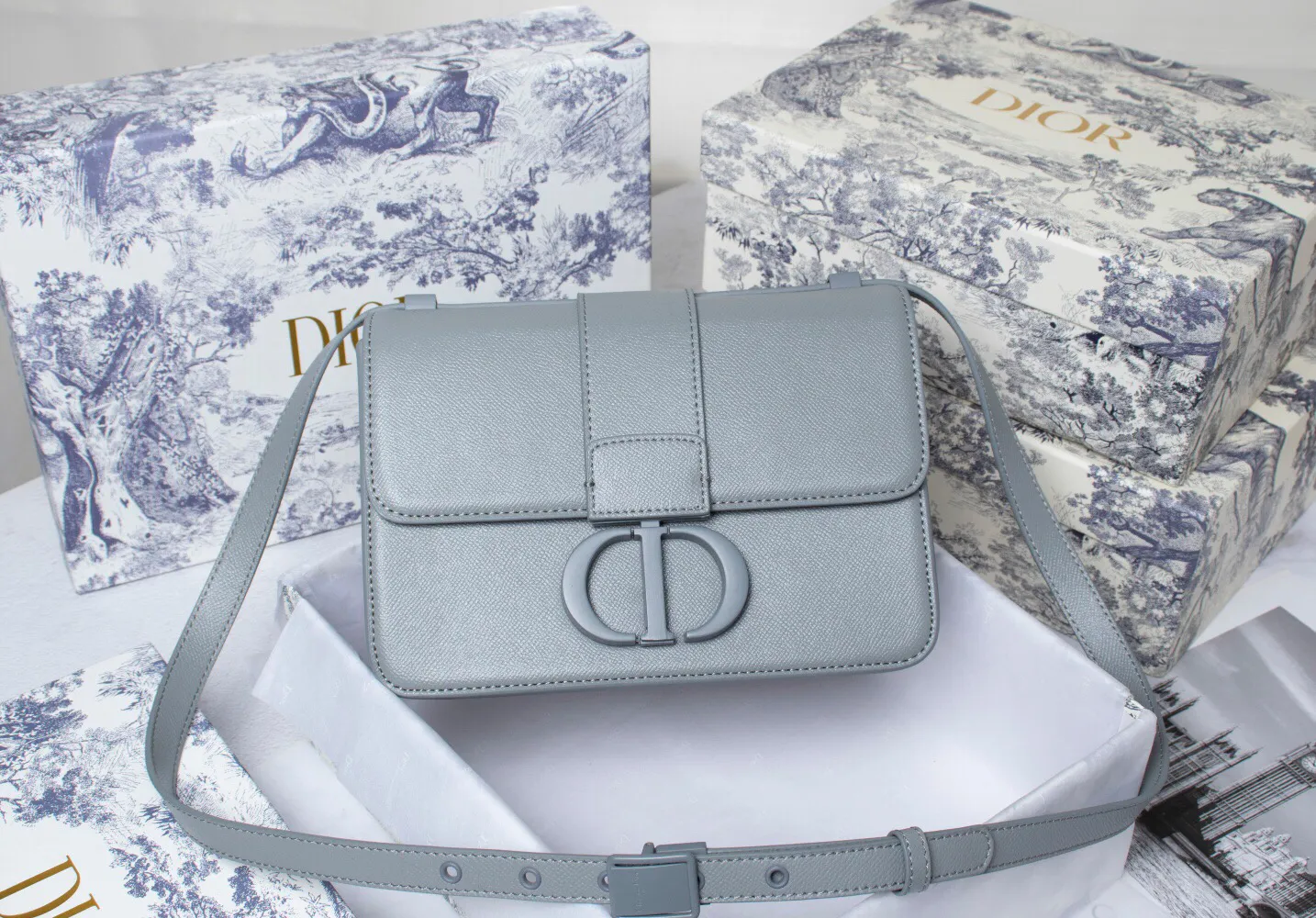 All Categories Official Website "Brand Women's Bags" Women's Bags 💙 DIOR 2022 Official Early Spring New Dior* r Palm Print Series Montaigne Bag Wholesale 58002000