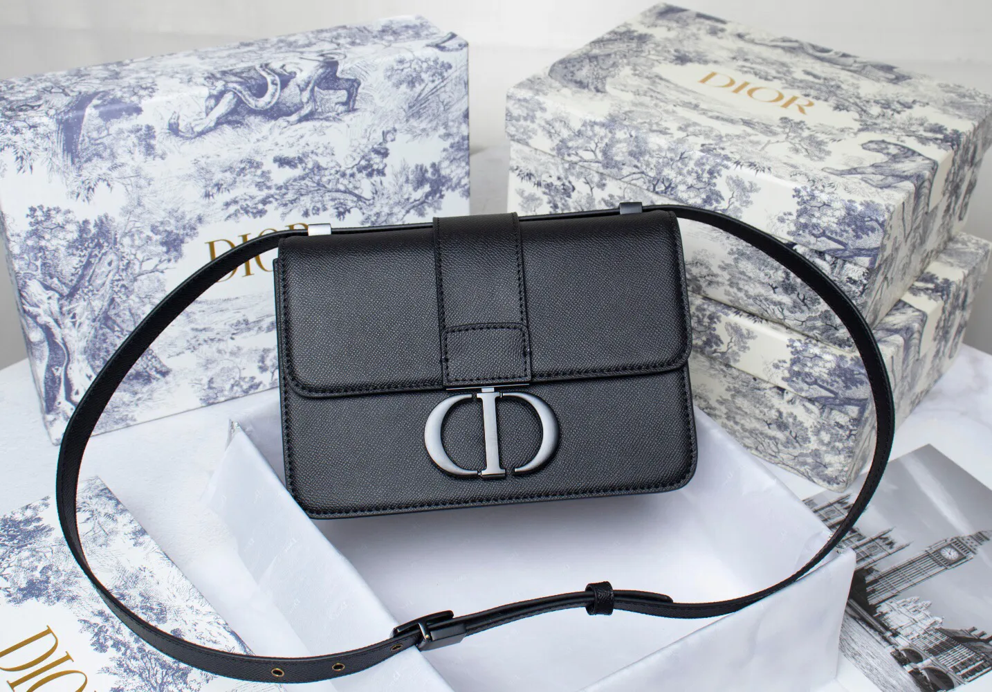 All Categories Official Website "Brand Women's Bags" Women's Bags 💙 DIOR 2022 Official Early Spring New Dior* r Palm Print Series Montaigne Bag Wholesale 58002000