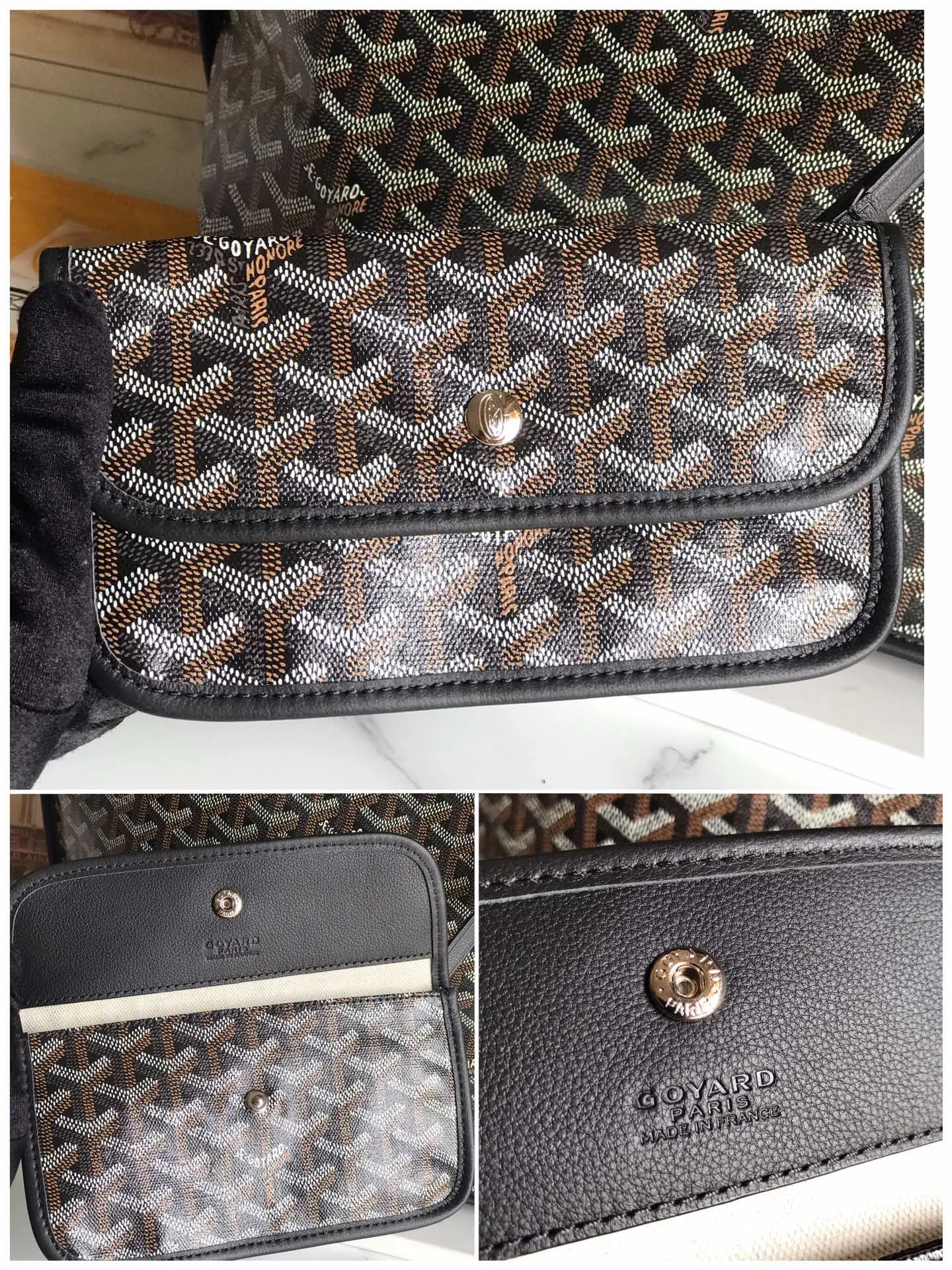 P1500 large size ❤️Reversible Anjou double-sided tote large size ❤️Made of imported matching top-layer calfskin🐂➕Customized Goyardine rain dew cotton and linen➕matching symmetrical pattern😘 Full of high-end sense, any color will look good on the upper body, versatile, unisex.👏 Extra large built-in space, delivery coin purse, upgraded delivery bag with sealing clip, classic 11 colors 🎨black, brown, gray, green, dark blue, light blue, orange, red, burgundy, white, yellow, etc. to choose from! Size: Bag mouth 57cm, bottom 39*height 32*bottom width 19cm 🔎020166