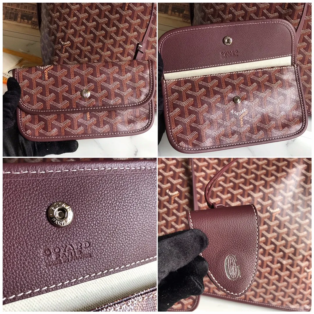 P1500 large size❤️Reversible Anjou double-sided tote ❤️Made of imported matching top-layer calfskin🐂➕Customized Goyardine rain dew cotton and linen➕matching symmetrical pattern😘 Full of high-end sense, any color will look good on the upper body, versatile and unisex.👏 Extra large built-in space, delivery coin purse, upgraded delivery bag with sealing clip, classic 11 colors 🎨black, brown, gray, green, dark blue, light blue, orange, red, burgundy, white, yellow, etc. to choose from! Size: Bag mouth 57cm, bottom 39*height 32*bottom width 19cm 🔎020166