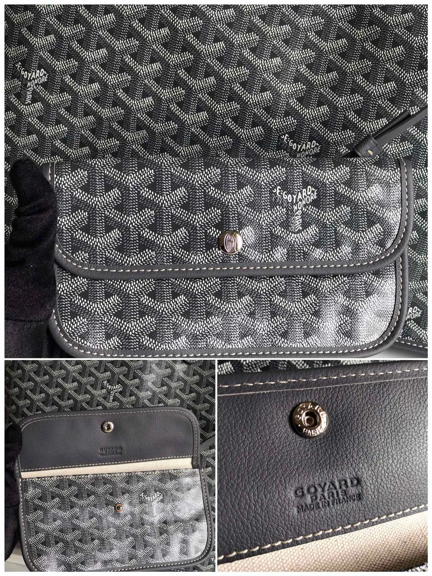 P1500 large size ❤️Reversible Anjou double-sided tote large size ❤️Made of imported matching top-layer calfskin🐂➕Customized Goyardine rain dew cotton and linen➕matching symmetrical pattern😘 Full of high-end sense, any color will look good on the upper body, versatile, unisex.👏 Extra large built-in space, delivery coin purse, upgraded delivery bag with sealing clip, classic 11 colors 🎨black, brown, gray, green, dark blue, light blue, orange, red, burgundy, white, yellow, etc. to choose from! Size: Bag mouth 57cm, bottom 39*height 32*bottom width 19cm 🔎020166