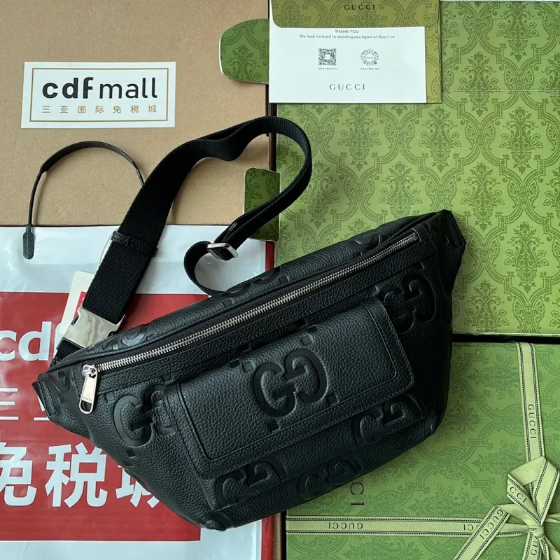 All categories 💚 Top version men’s bags 💚 GUCCI 2023 new GUCCI original leather waist bag