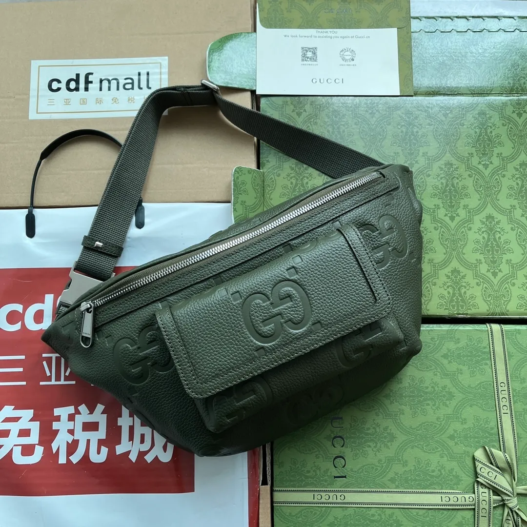 All categories 💚 Top version men’s bags 💚 GUCCI 2023 new GUCCI original leather waist bag