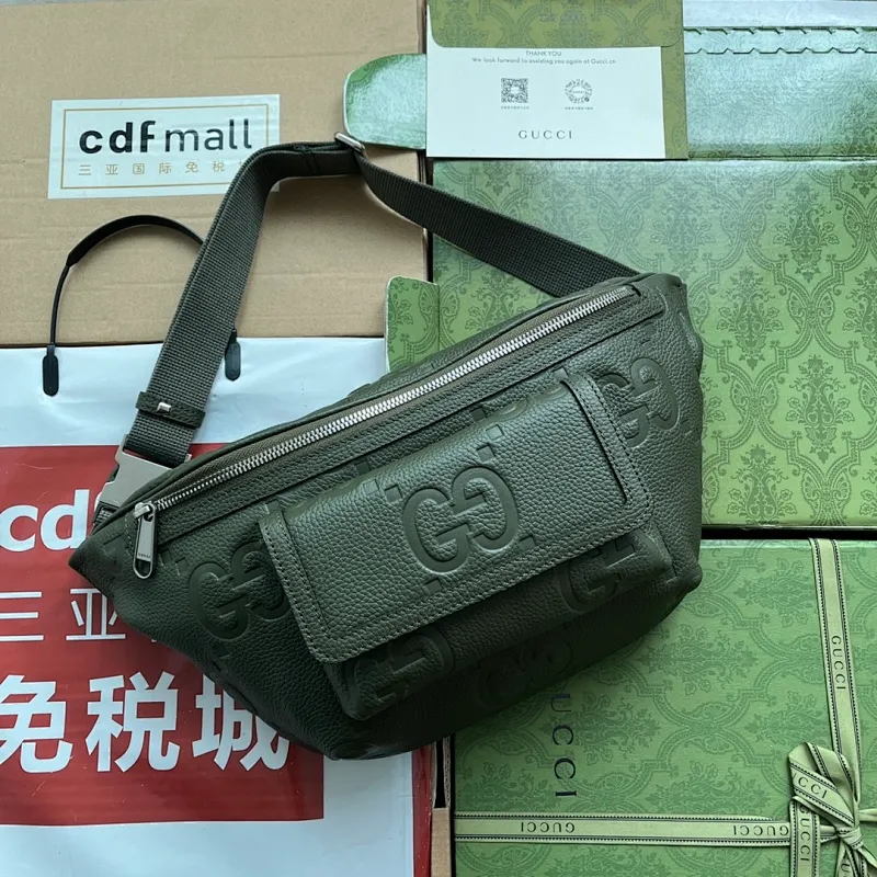 All categories 💚 Top version men’s bags 💚 GUCCI 2023 new GUCCI original leather waist bag