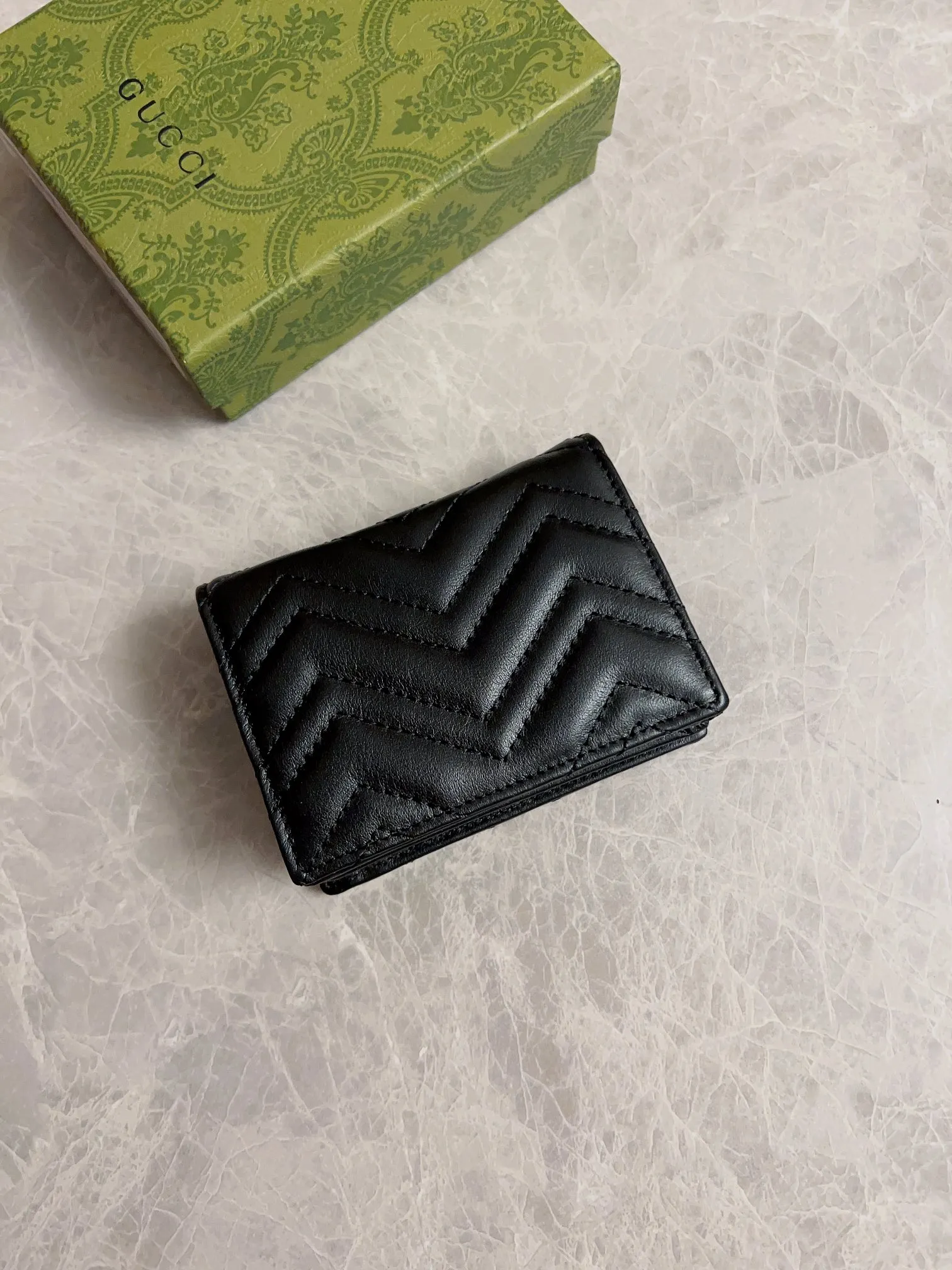 💰350 🇮🇹🇮🇹Original new product on the market! (card holder ~ wallet) counter quality, top-quality original goods, real photos! Style No. 466492 Black Double G~🎈🎈🎈Dimensions: Width 11X Height 8X Side Width 3, 👏👏👏 Shipped