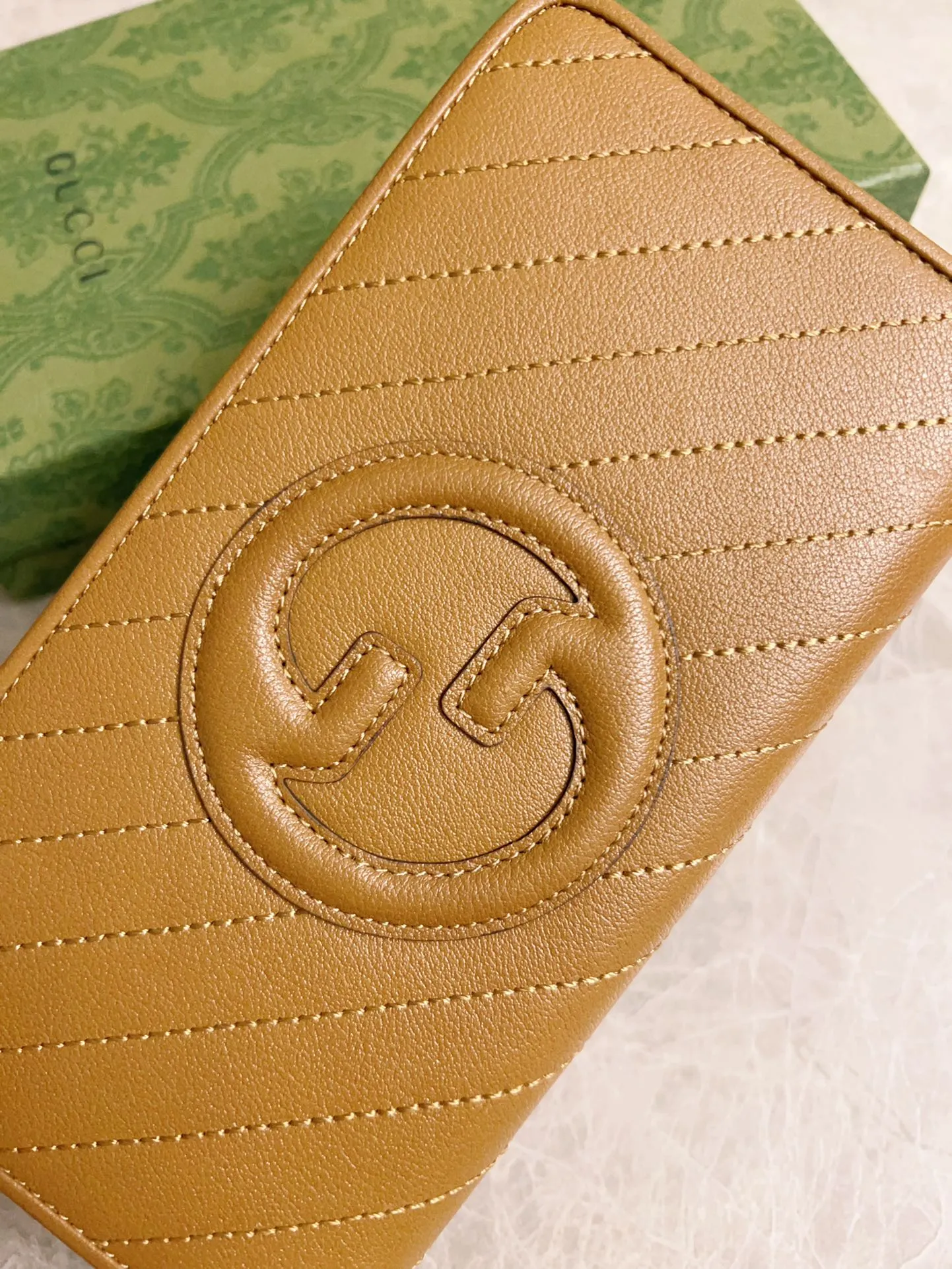 💰480🇭🇺🇭🇺Gucci Blondie series full zipper wallet Model: 760312 Size: 11 (length) x 19.5 (width) x 3cm (thickness) Color: brown/original leather. Made in Italy