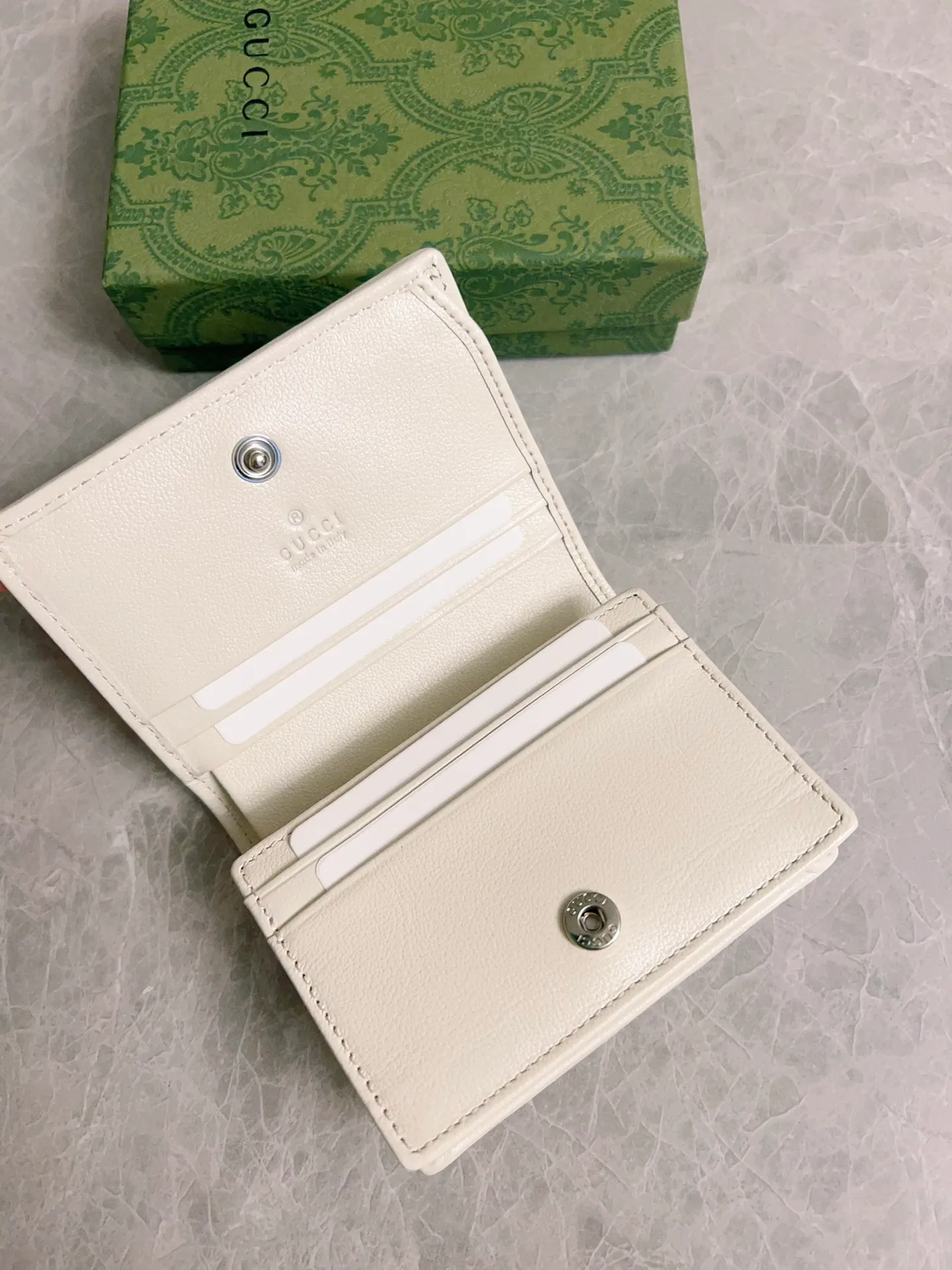 💰410 🇭🇺🇭🇺Gucci Blondie series card holder wallet Model: 760317 Size: 11x8.5x3cm (thick) Color: white, black, gray, brown, pink, green/original leather. Made in Italy