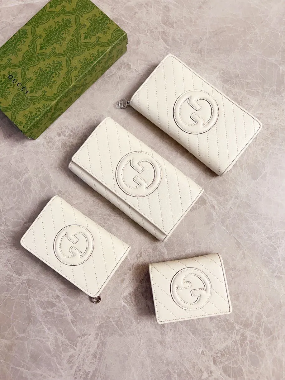 💰410 🇭🇺🇭🇺Gucci Blondie series card holder wallet Model: 760317 Size: 11x8.5x3cm (thick) Color: white, black, gray, brown, pink, green/original leather. Made in Italy