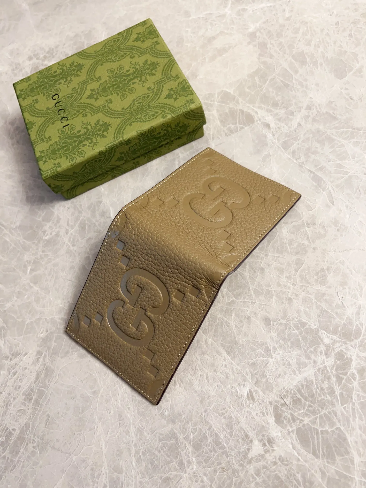 💰300 🇮🇹🇮🇹 New GG Ophidia👉New super double G series pressed G short clip original leather shipped! 🫥🫥Size: 11x9cm, Model: 739475