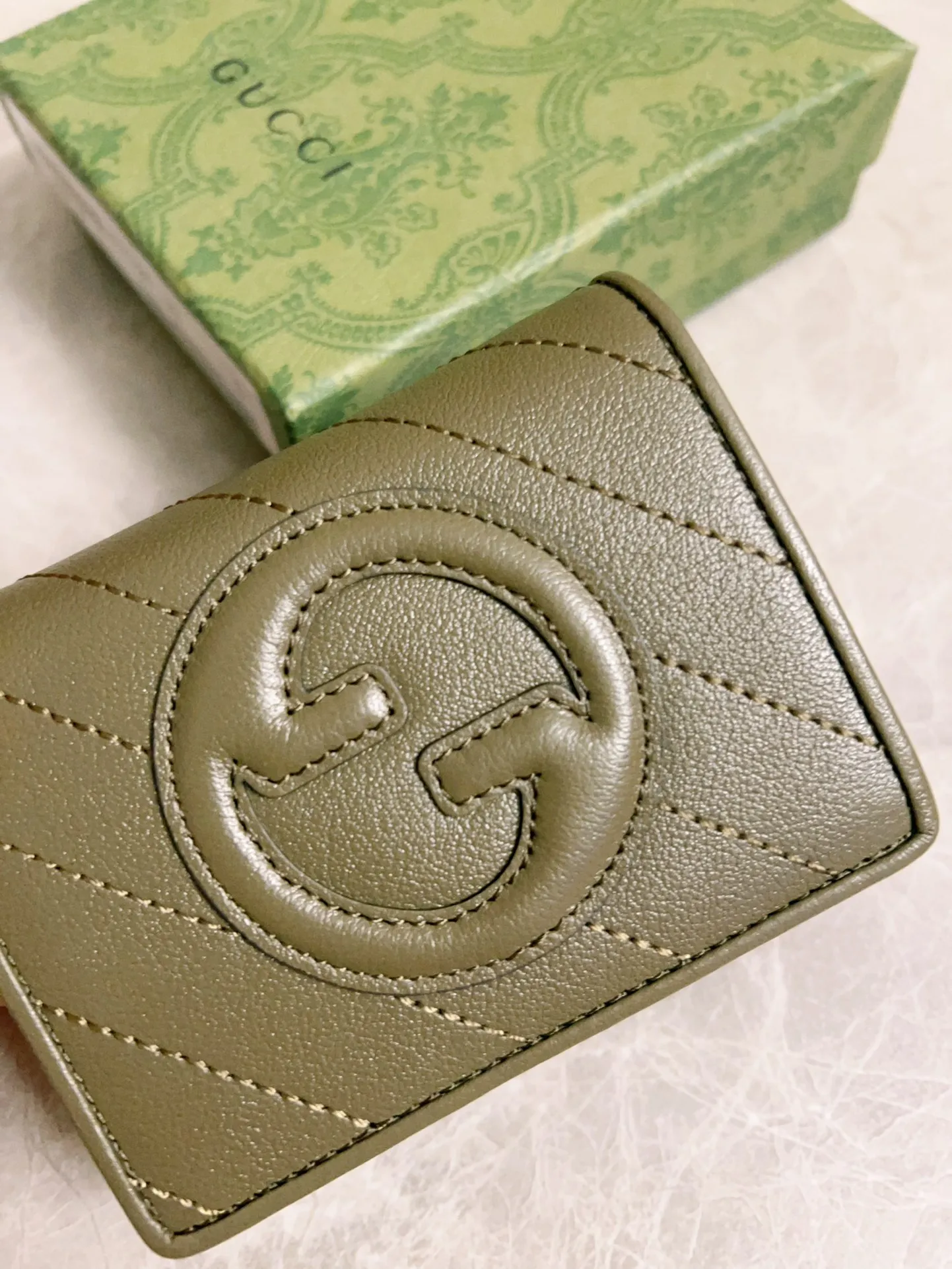 💰410 🇭🇺🇭🇺Gucci Blondie series card holder wallet Model: 760317 Size: 11x8.5x3cm (thick) Color: white, black, gray, brown, pink, green/original leather. Made in Italy
