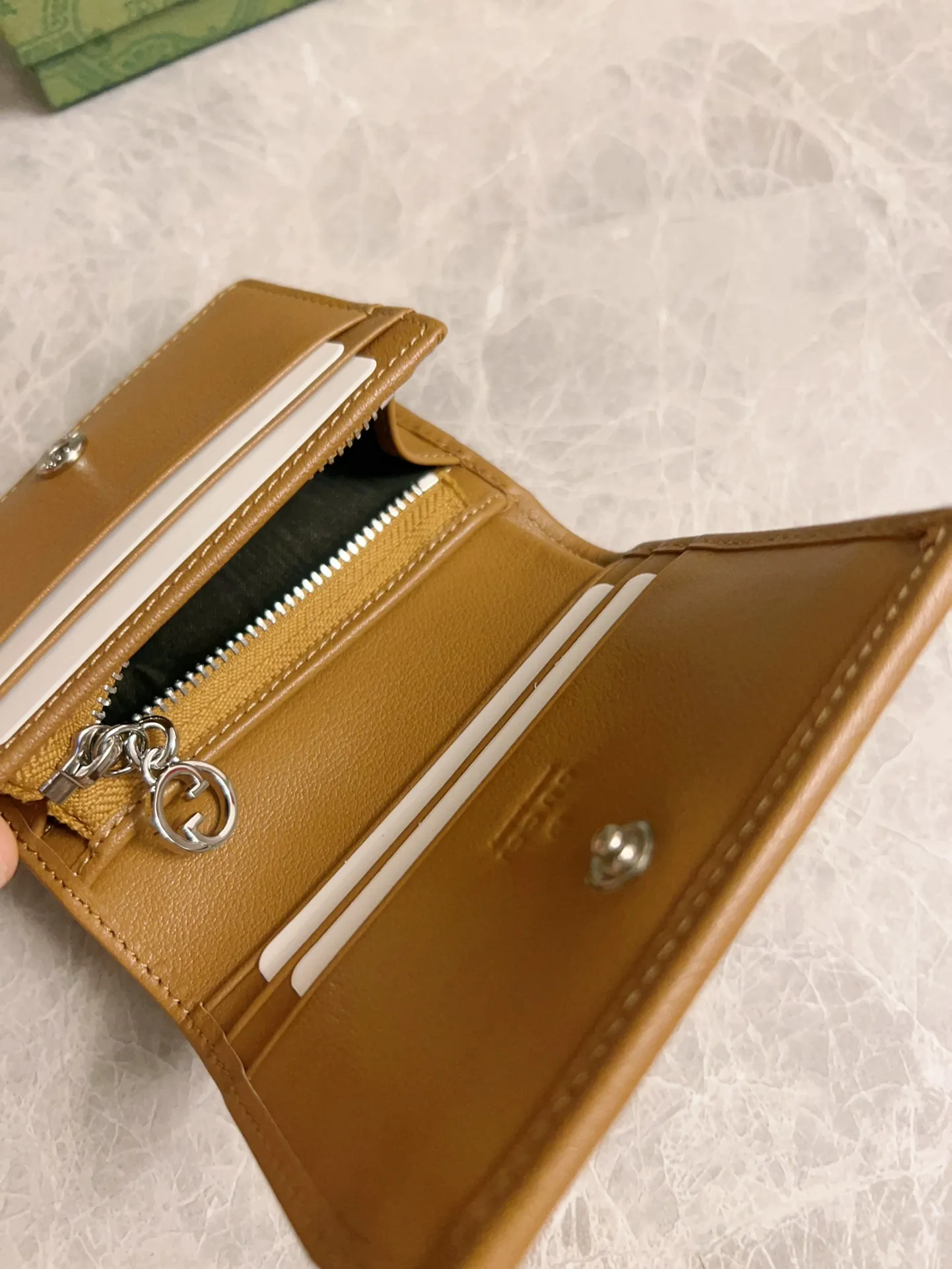 💰410 🇭🇺🇭🇺Gucci Blondie series card holder wallet Model: 760317 Size: 11x8.5x3cm (thick) Color: white, black, gray, brown, pink, green/original leather. Made in Italy