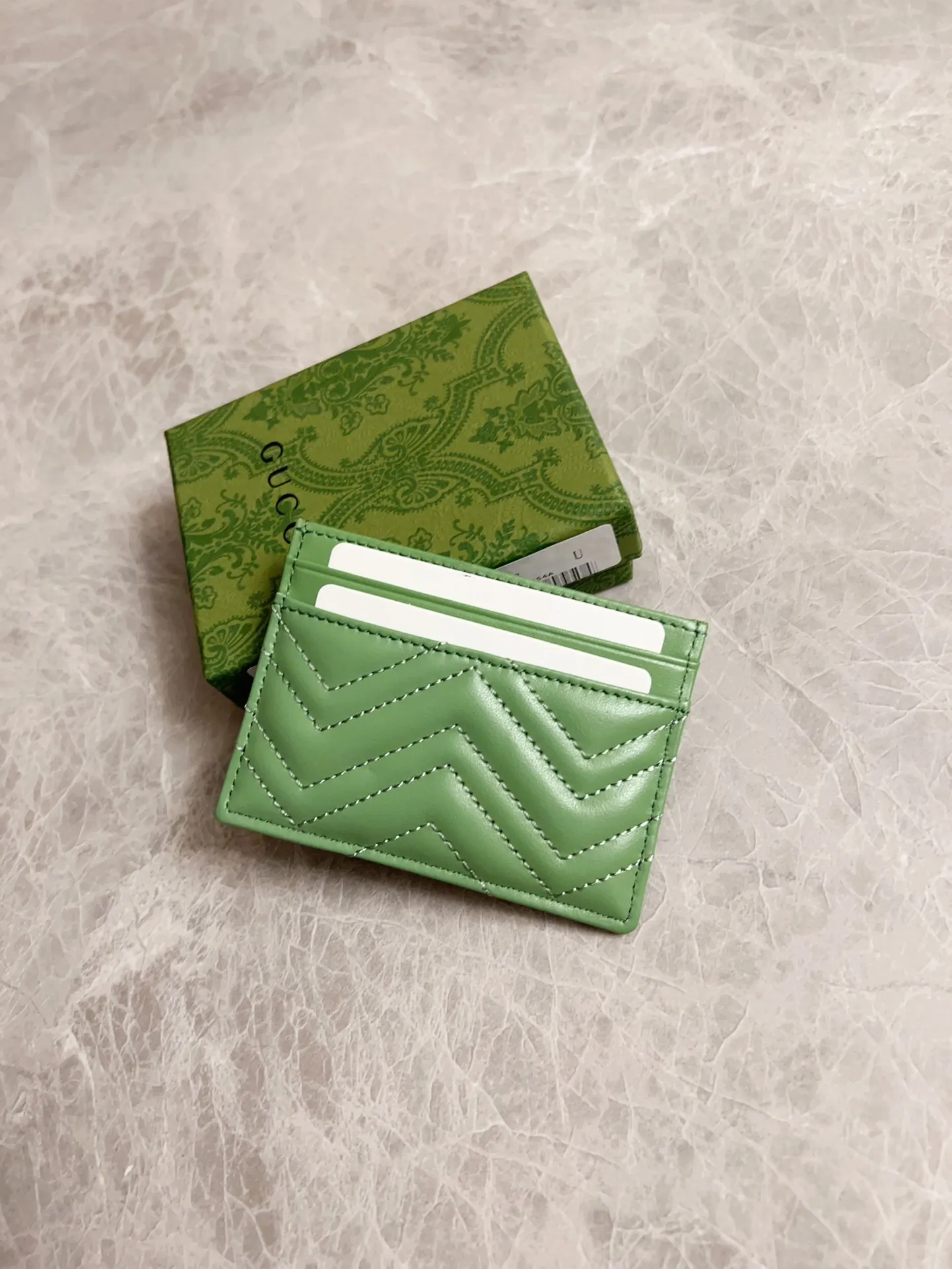 💰220 🇮🇹🇮🇹Gucci’s latest avocado green 🥑🥑～Counter quality, top-quality original goods, real photos! 🥑🥑Model: 443127, size: 10x7cm🥑🥑