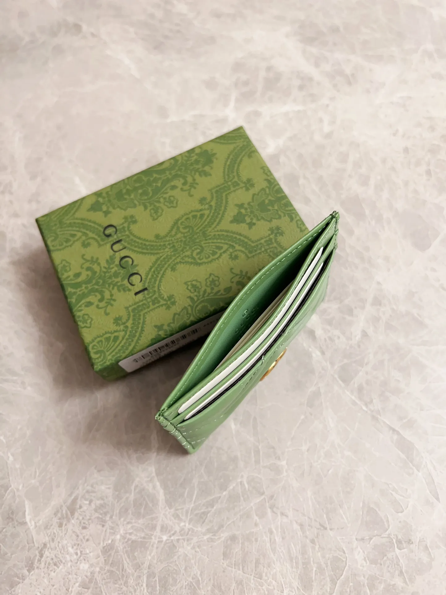 💰220 🇮🇹🇮🇹Gucci’s latest avocado green 🥑🥑～Counter quality, top-quality original goods, real photos! 🥑🥑Model: 443127, size: 10x7cm🥑🥑