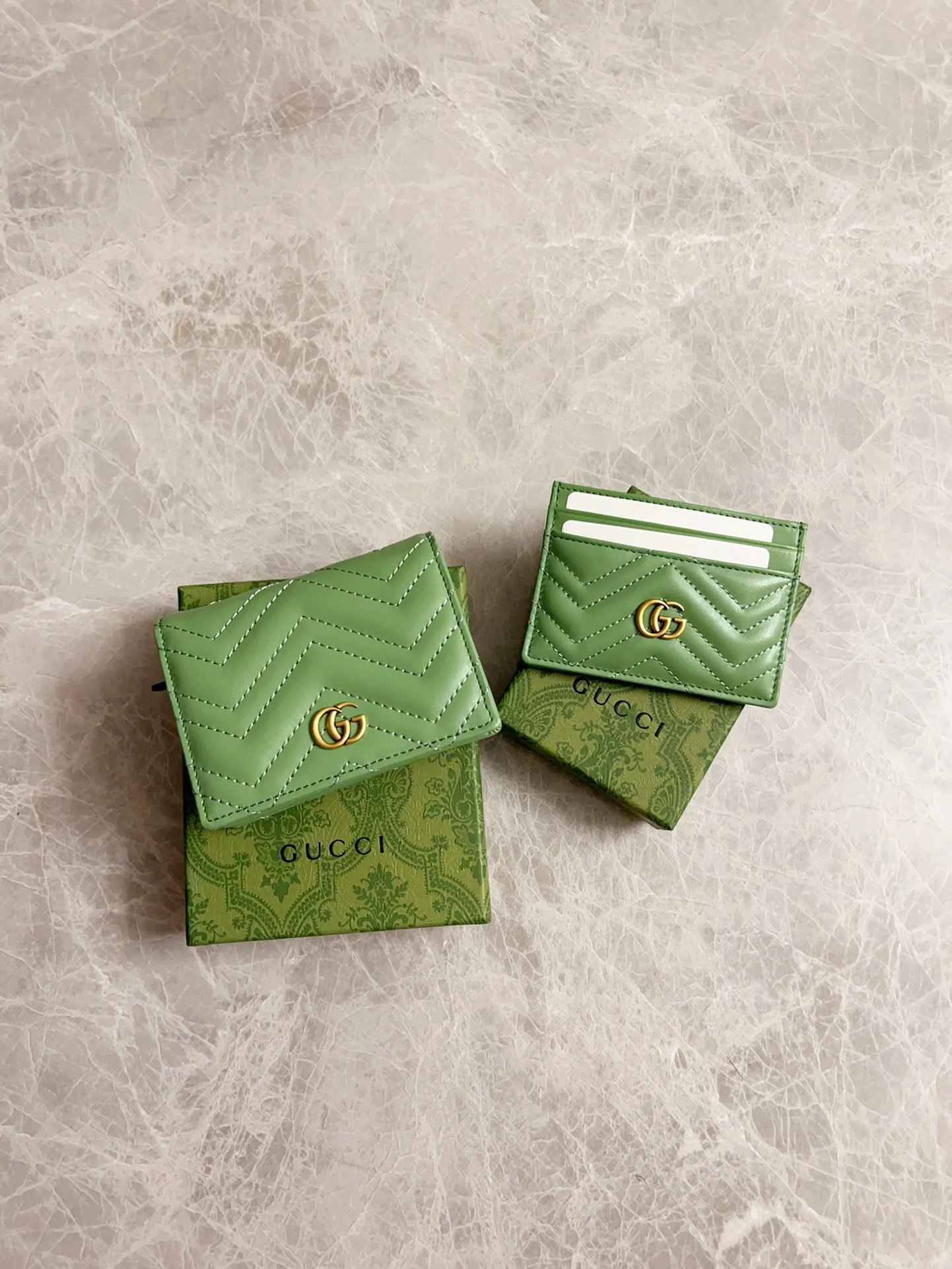 💰220 🇮🇹🇮🇹Gucci’s latest avocado green 🥑🥑～Counter quality, top-quality original goods, real photos! 🥑🥑Model: 443127, size: 10x7cm🥑🥑