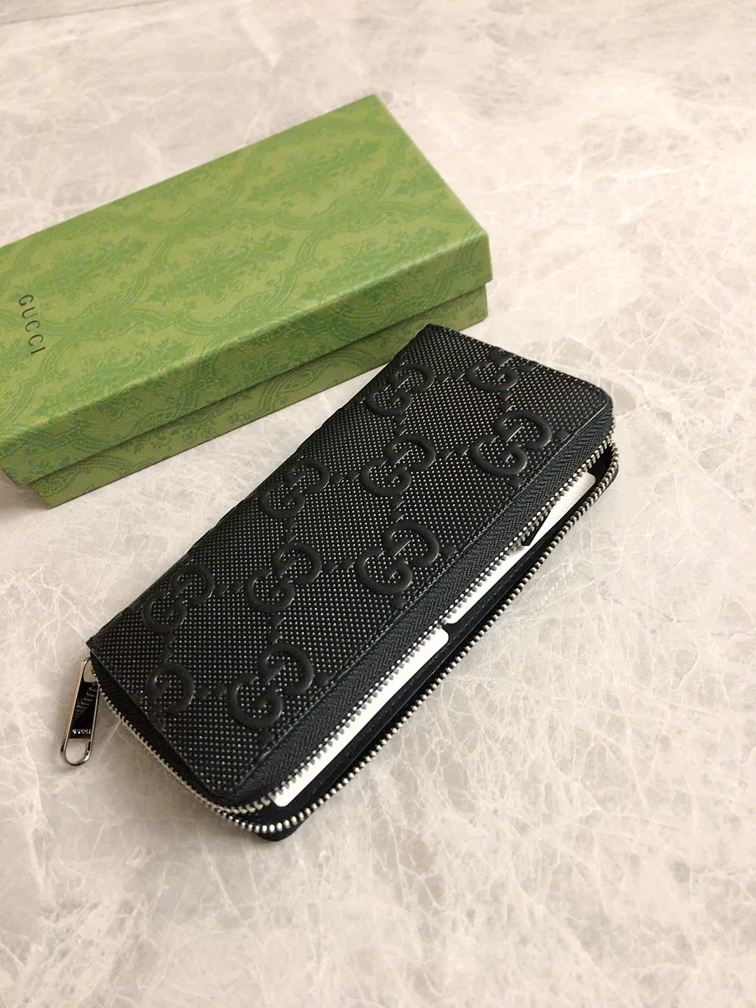 💰420 🇭🇺🇭🇺gucci~2020 early autumn new wallet🧼🧼GG original factory cowhide cleverly integrated into punching and brand logo double G embossing🧼🧼Highlights extraordinary design quality, simple and elegant, super large capacity, very practical🧼🧼Photo taken in person, model: 625558, color: Gram leather, size: 19.5×10×2.5cm