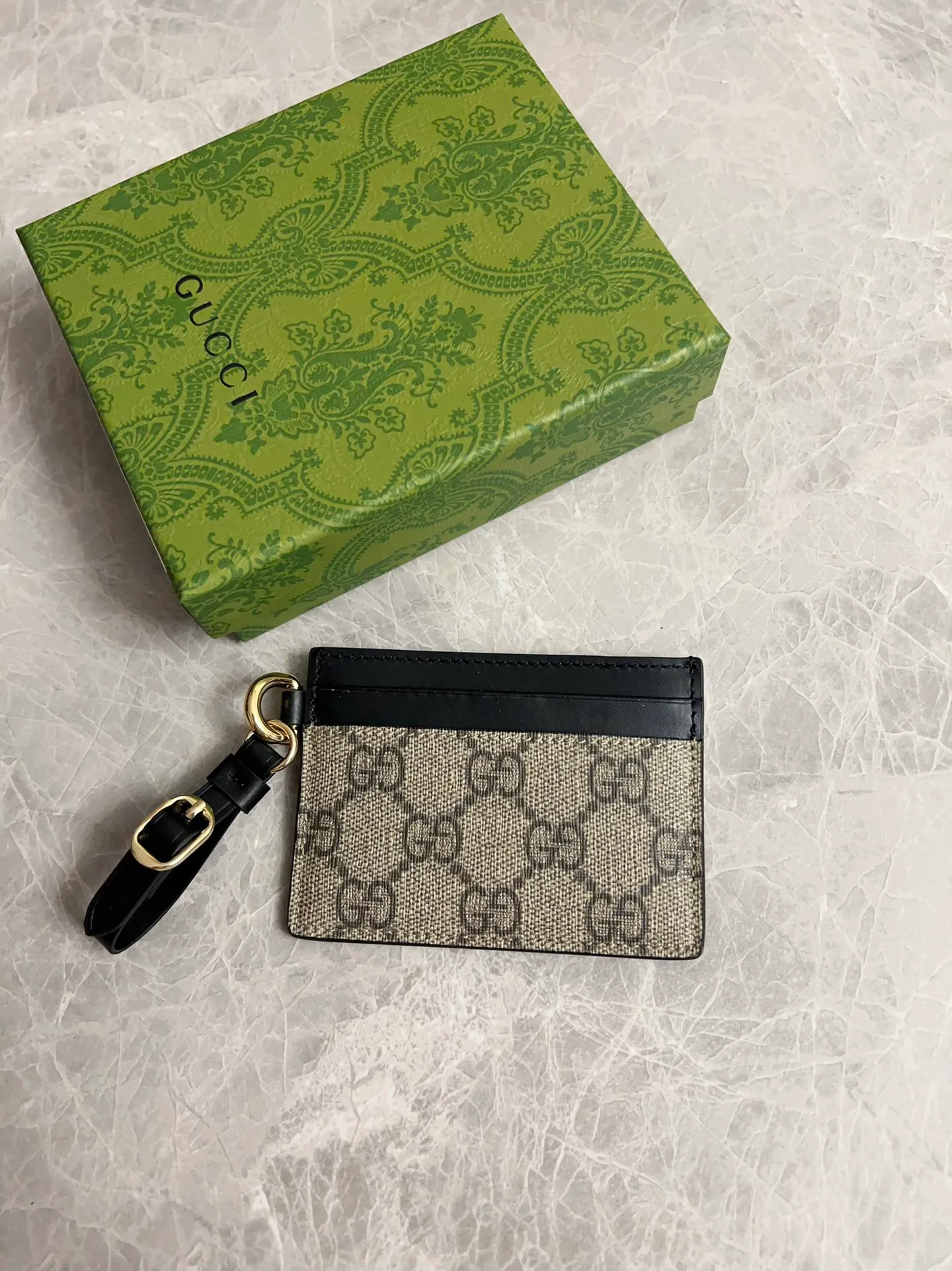 💰260 🇮🇹🇮🇹Gucci’s latest GG Supreme premium PVC with original cowhide card bag🌾🌾Model: 819121, size: 10×7cm