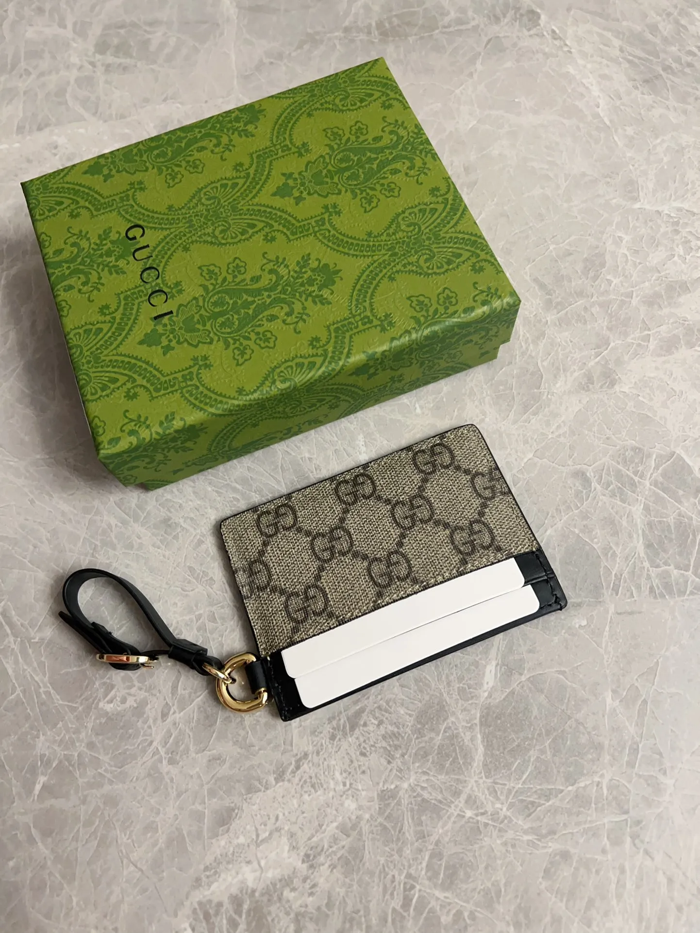 💰260 🇮🇹🇮🇹Gucci’s latest GG Supreme premium PVC with original cowhide card bag🌾🌾Model: 819121, size: 10×7cm