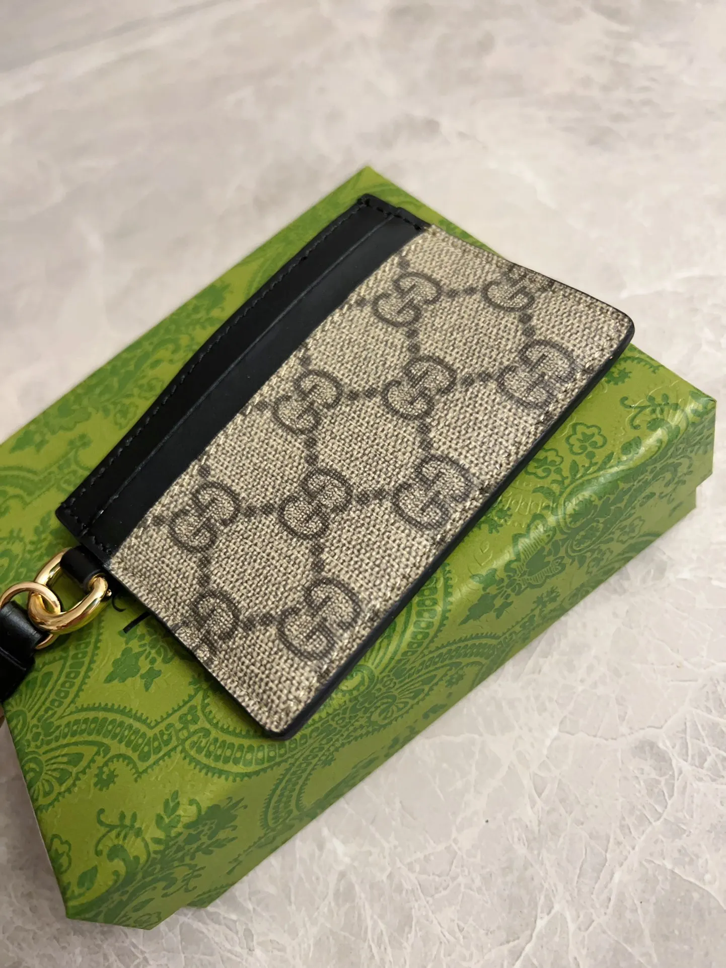 💰260 🇮🇹🇮🇹Gucci’s latest GG Supreme premium PVC with original cowhide card bag🌾🌾Model: 819121, size: 10×7cm