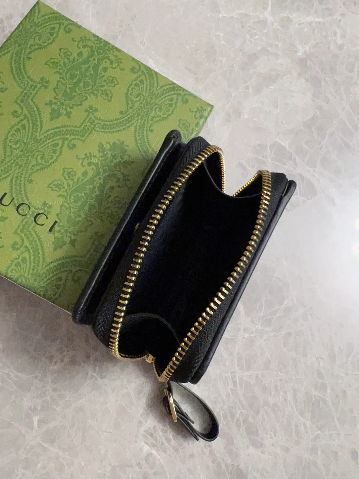💰440 🇮🇹🇮🇹Gucci’s latest GG Supreme premium PVC with original cowhide small wallet🌾🌾Model: 819131, size: 11×10x3cm