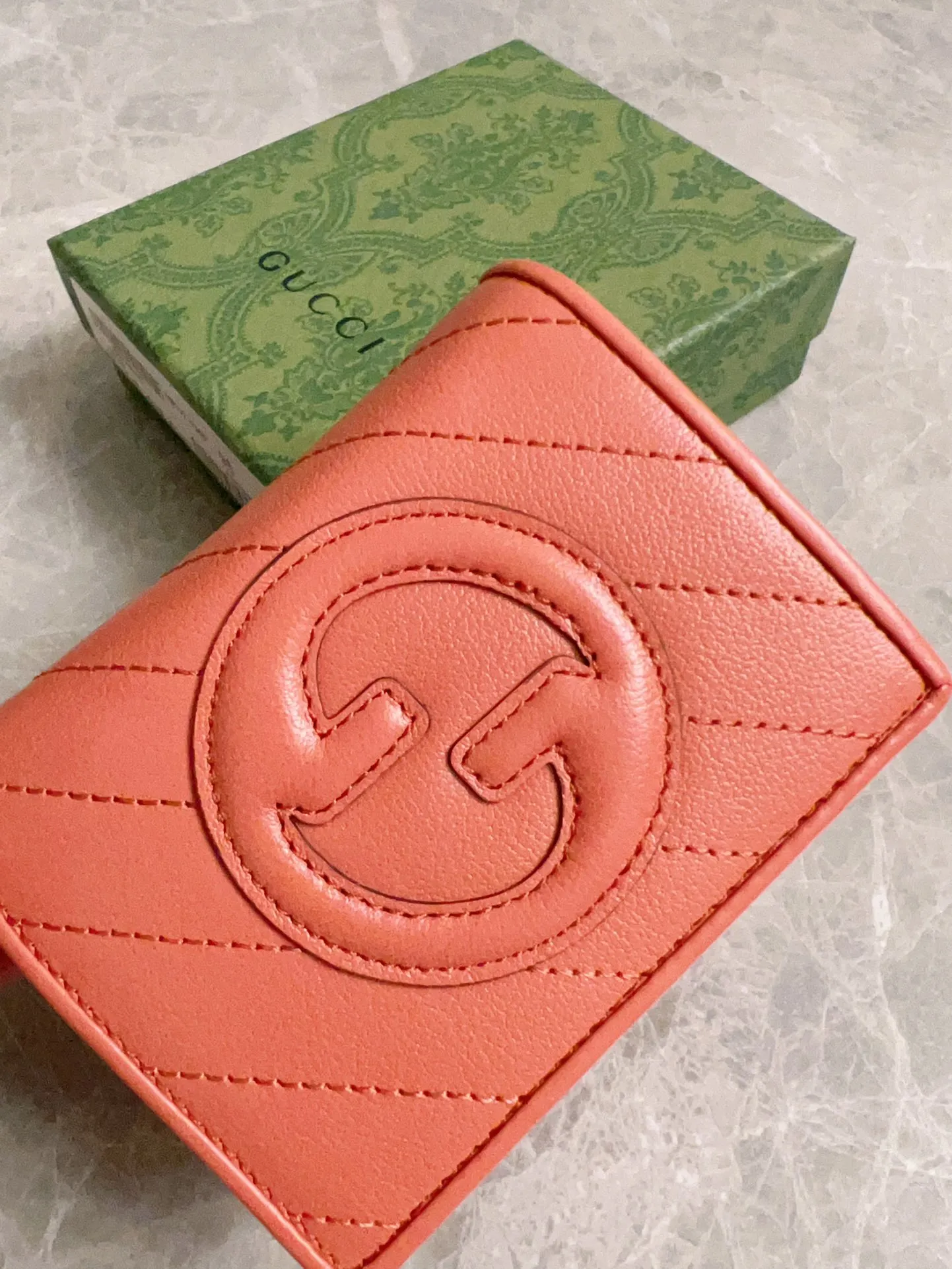 💰410 🇭🇺🇭🇺Gucci Blondie series card holder wallet Model: 760317 Size: 11x8.5x3cm (thick) Color: white, black, gray, brown, pink, green/original leather. Made in Italy