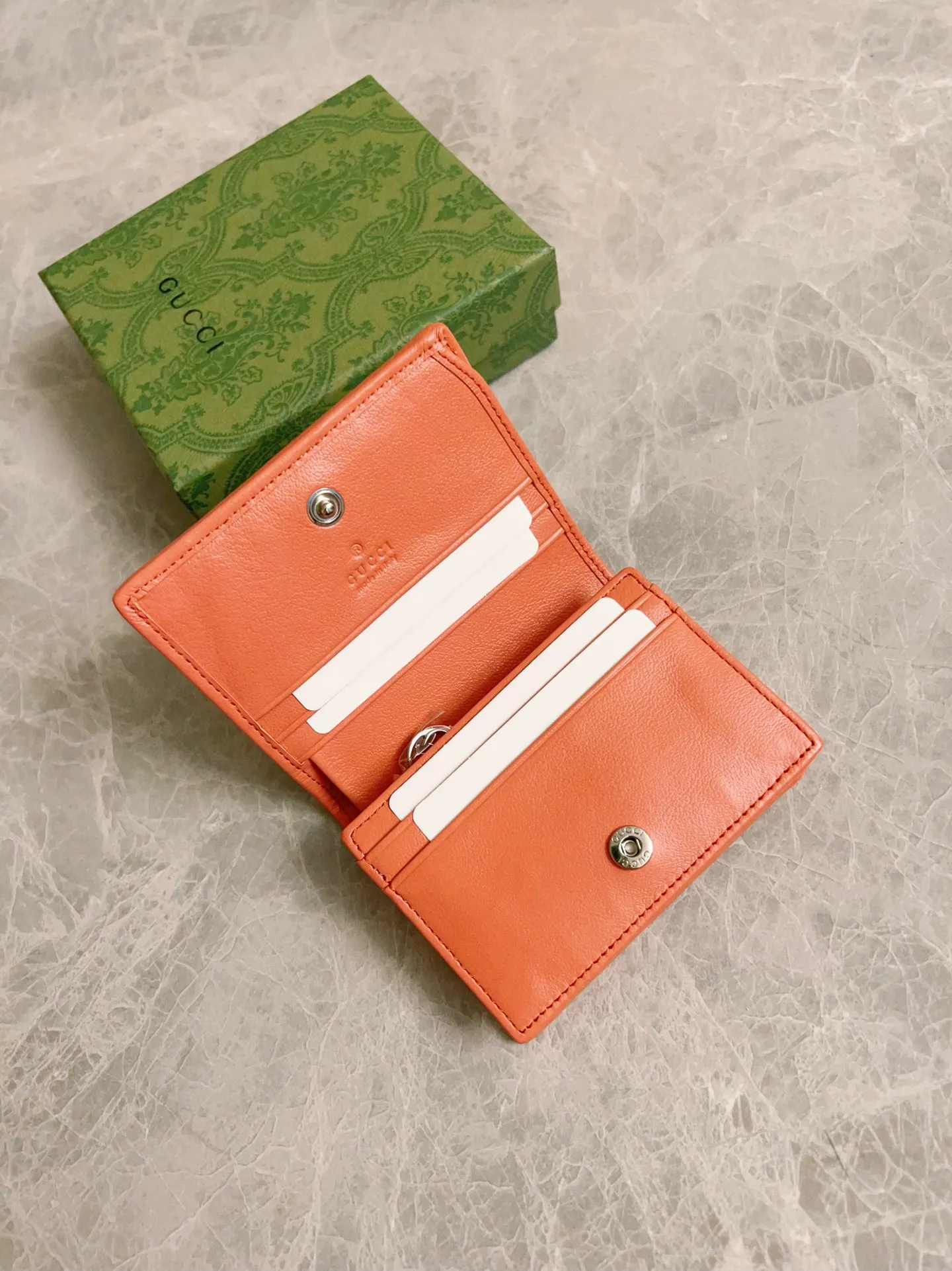 💰410 🇭🇺🇭🇺Gucci Blondie series card holder wallet Model: 760317 Size: 11x8.5x3cm (thick) Color: white, black, gray, brown, pink, green/original leather. Made in Italy