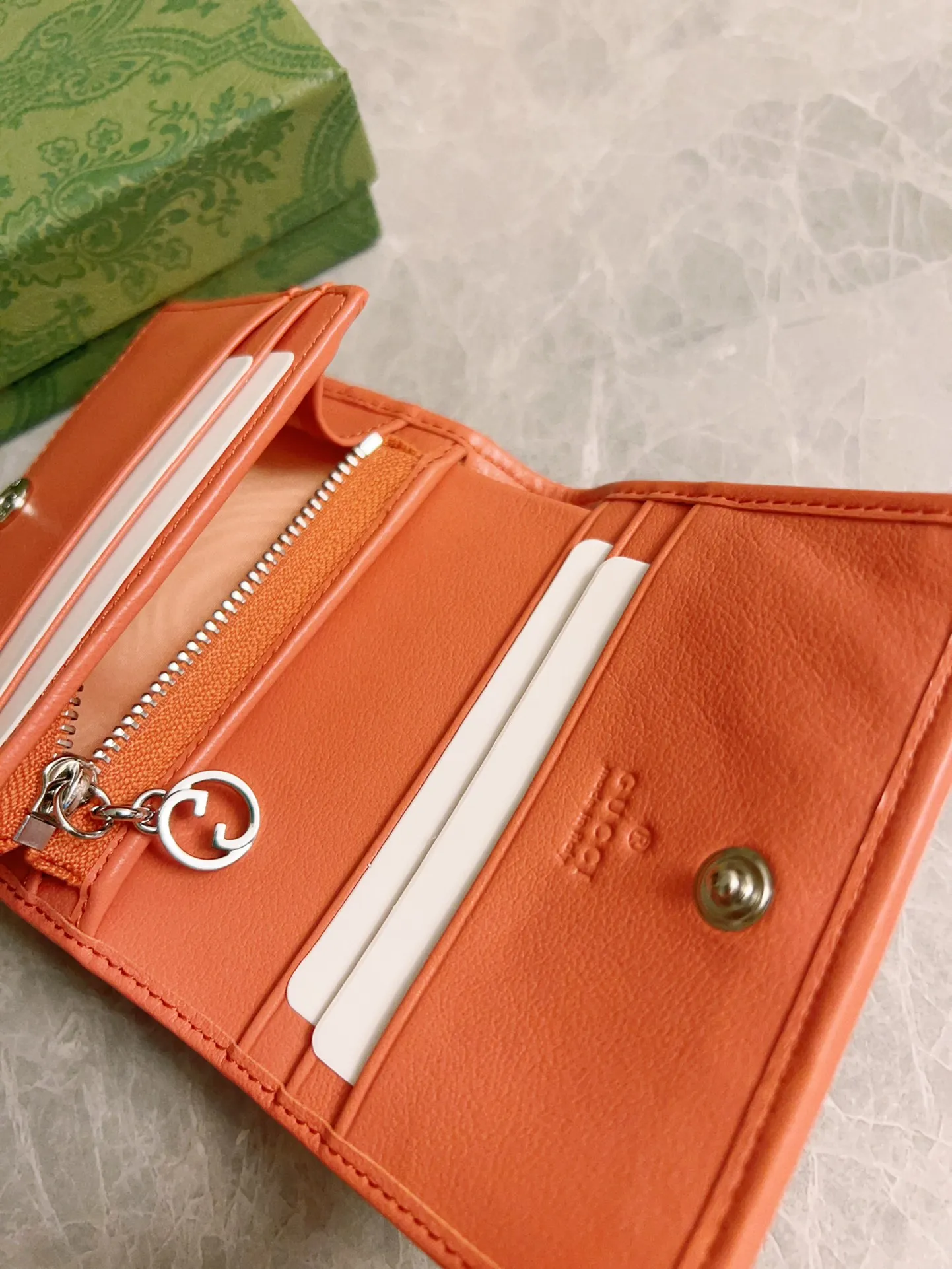 💰410 🇭🇺🇭🇺Gucci Blondie series card holder wallet Model: 760317 Size: 11x8.5x3cm (thick) Color: white, black, gray, brown, pink, green/original leather. Made in Italy