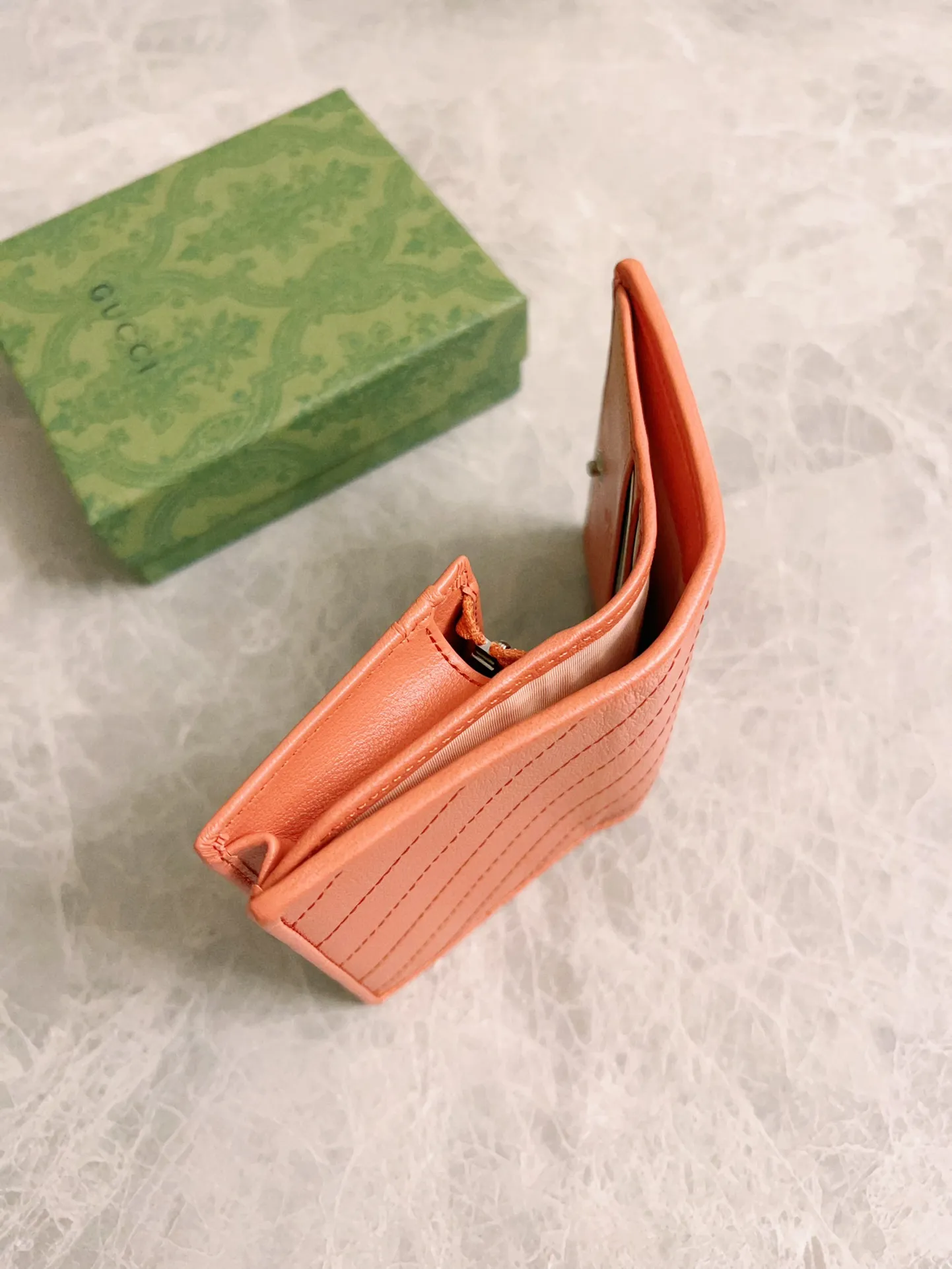💰410 🇭🇺🇭🇺Gucci Blondie series card holder wallet Model: 760317 Size: 11x8.5x3cm (thick) Color: white, black, gray, brown, pink, green/original leather. Made in Italy