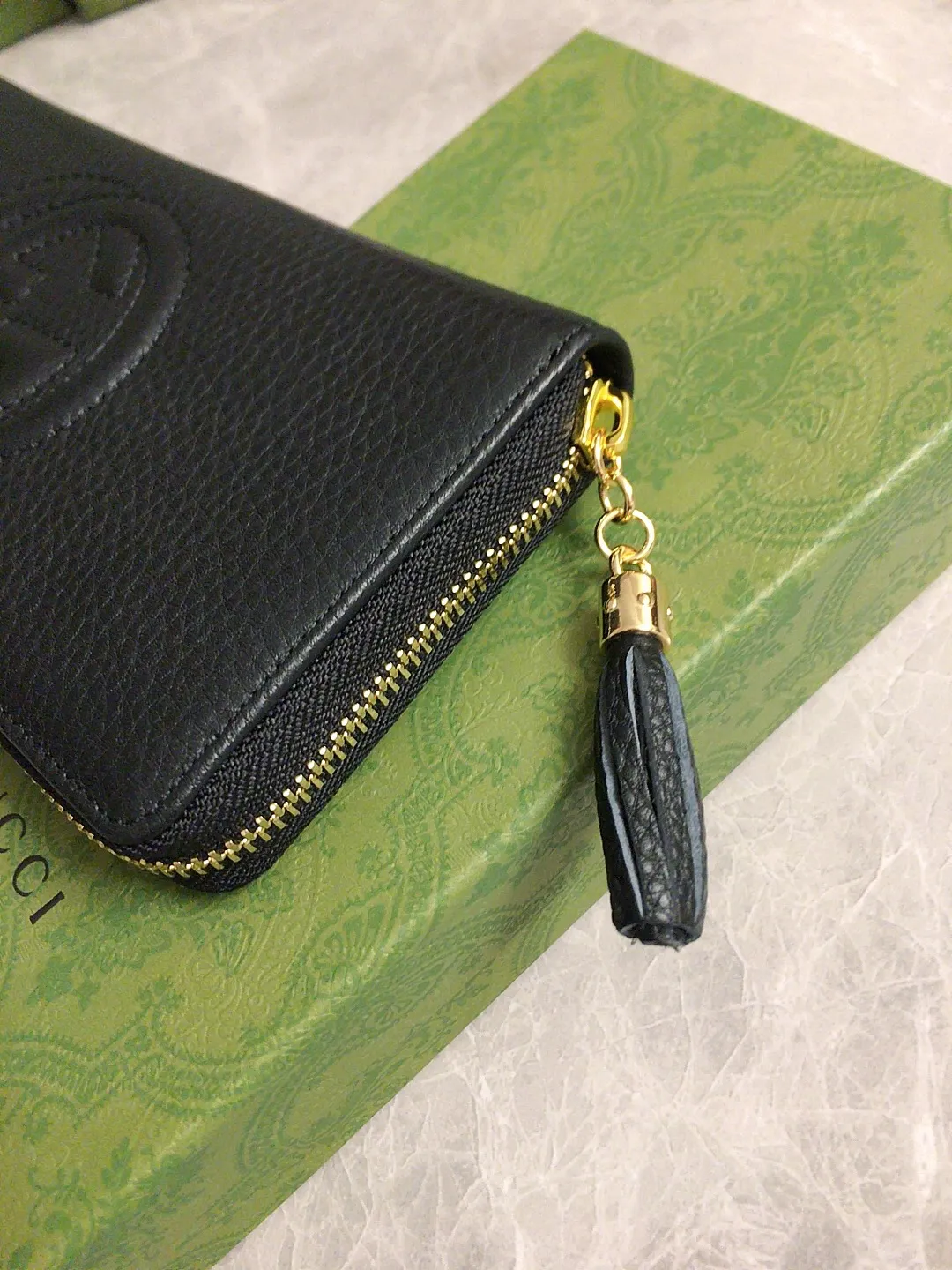💰420 🇮🇹🇮🇹All the pictures above are in stock🗺🗺Be sure to do your best! ! Women's Zipper Wallet 308004 Original textured cowhide 🗺🗺Original hardware, low-key and elegant, super stylish, fashionable 🗺🗺 Black 🍻🍻Size 19.5-10-2.5