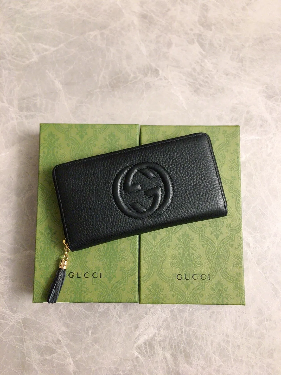 💰420 🇮🇹🇮🇹All the pictures above are in stock🗺🗺Be sure to do your best! ! Women's Zipper Wallet 308004 Original textured cowhide 🗺🗺Original hardware, low-key and elegant, super stylish, fashionable 🗺🗺 Black 🍻🍻Size 19.5-10-2.5