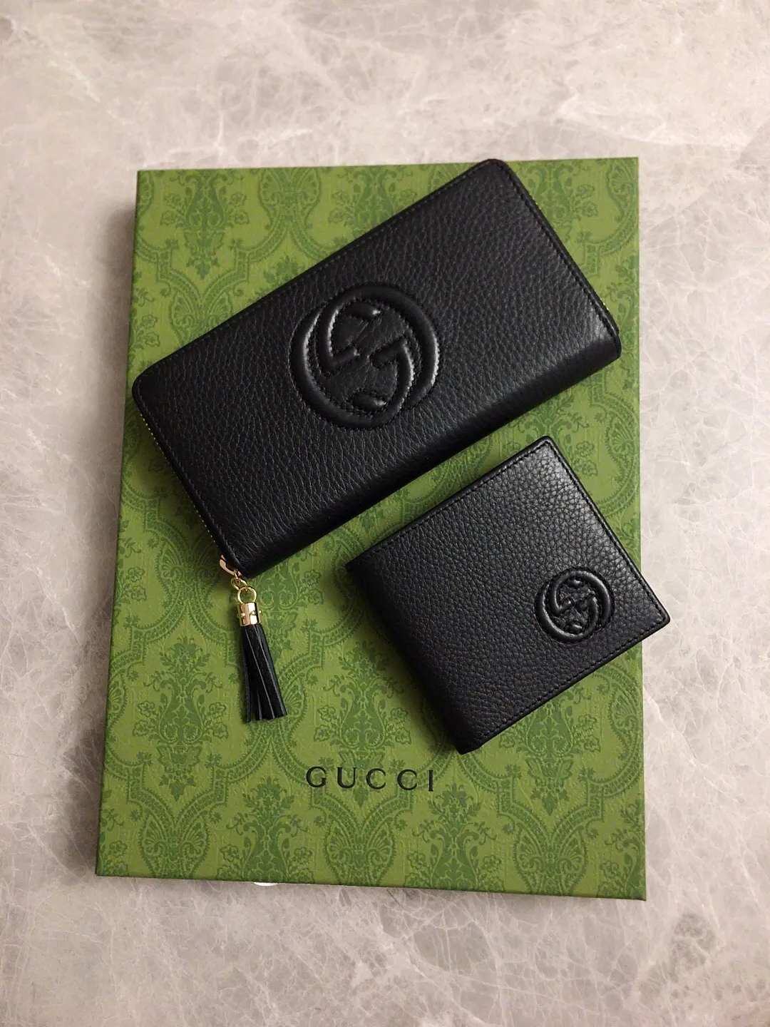 💰420 🇮🇹🇮🇹All the pictures above are in stock🗺🗺Be sure to do your best! ! Women's Zipper Wallet 308004 Original textured cowhide 🗺🗺Original hardware, low-key and elegant, super stylish, fashionable 🗺🗺 Black 🍻🍻Size 19.5-10-2.5