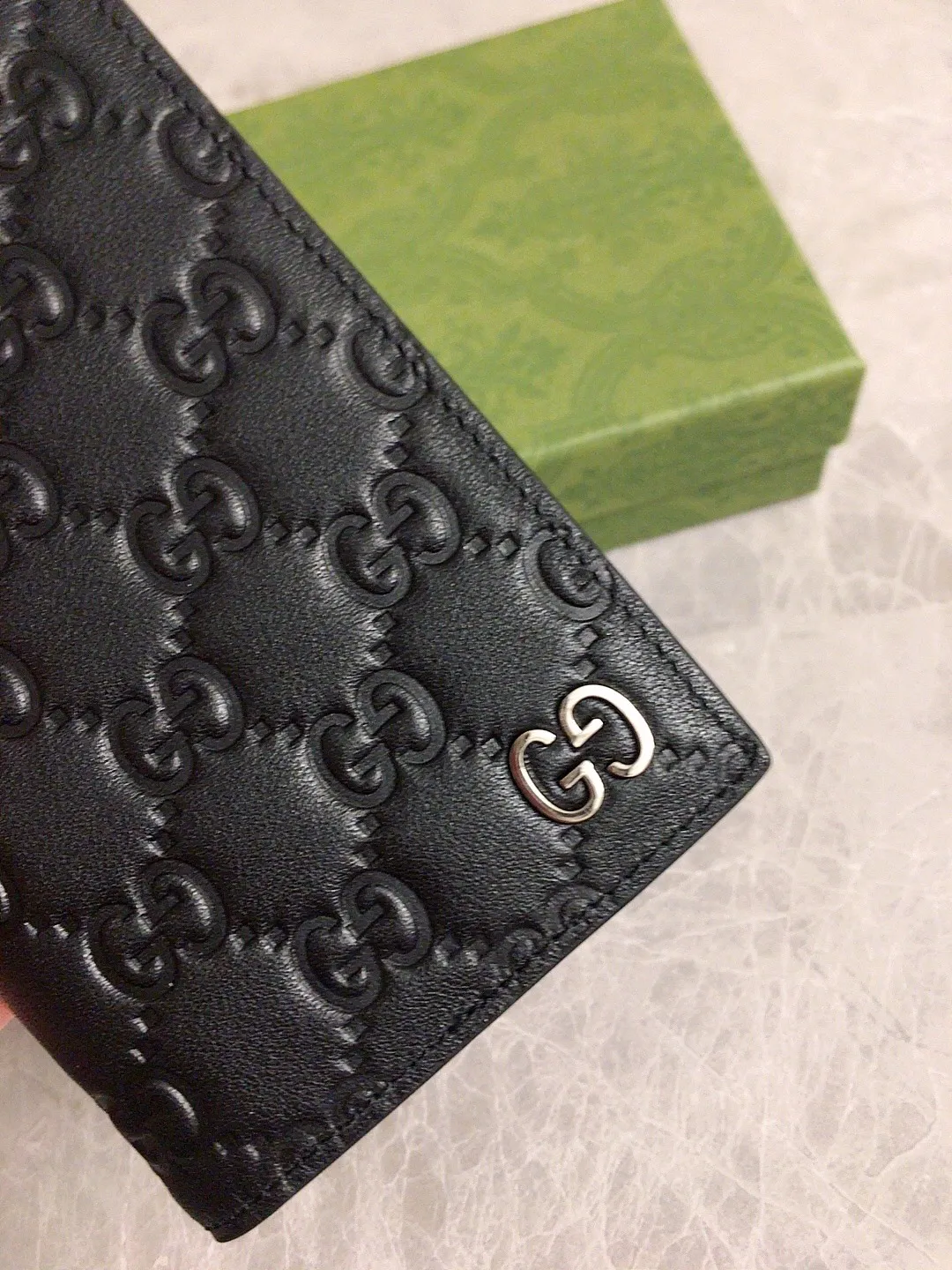 💰360🇭🇺🇭🇺New men's suit clip wallet👓👓Counter quality, authentic mold opening, real shot! 👓👓Original cowhide~Using hot-pressed exquisite printing, thick to the touch, with the latest~double GG metal logo👓👓Fashionable and generous, low-key luxury,👓👓Model: 473920, size: 19x 10cm