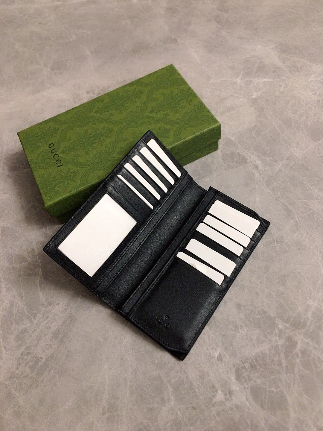 💰360🇭🇺🇭🇺New men's suit clip wallet👓👓Counter quality, authentic mold opening, real shot! 👓👓Original cowhide~Using hot-pressed exquisite printing, thick to the touch, with the latest~double GG metal logo👓👓Fashionable and generous, low-key luxury,👓👓Model: 473920, size: 19x 10cm