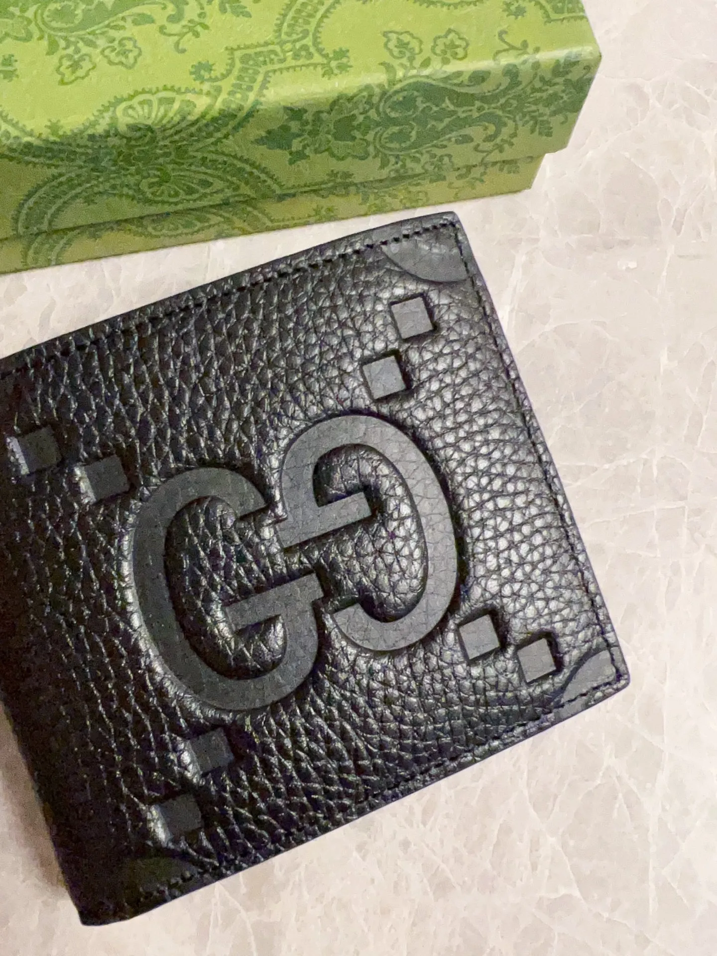 💰320 🇮🇹🇮🇹 New GG Ophidia👉New super double G series pressed G short clip original leather shipped! 🫥🫥Size: 11x9cm, Model: 739479