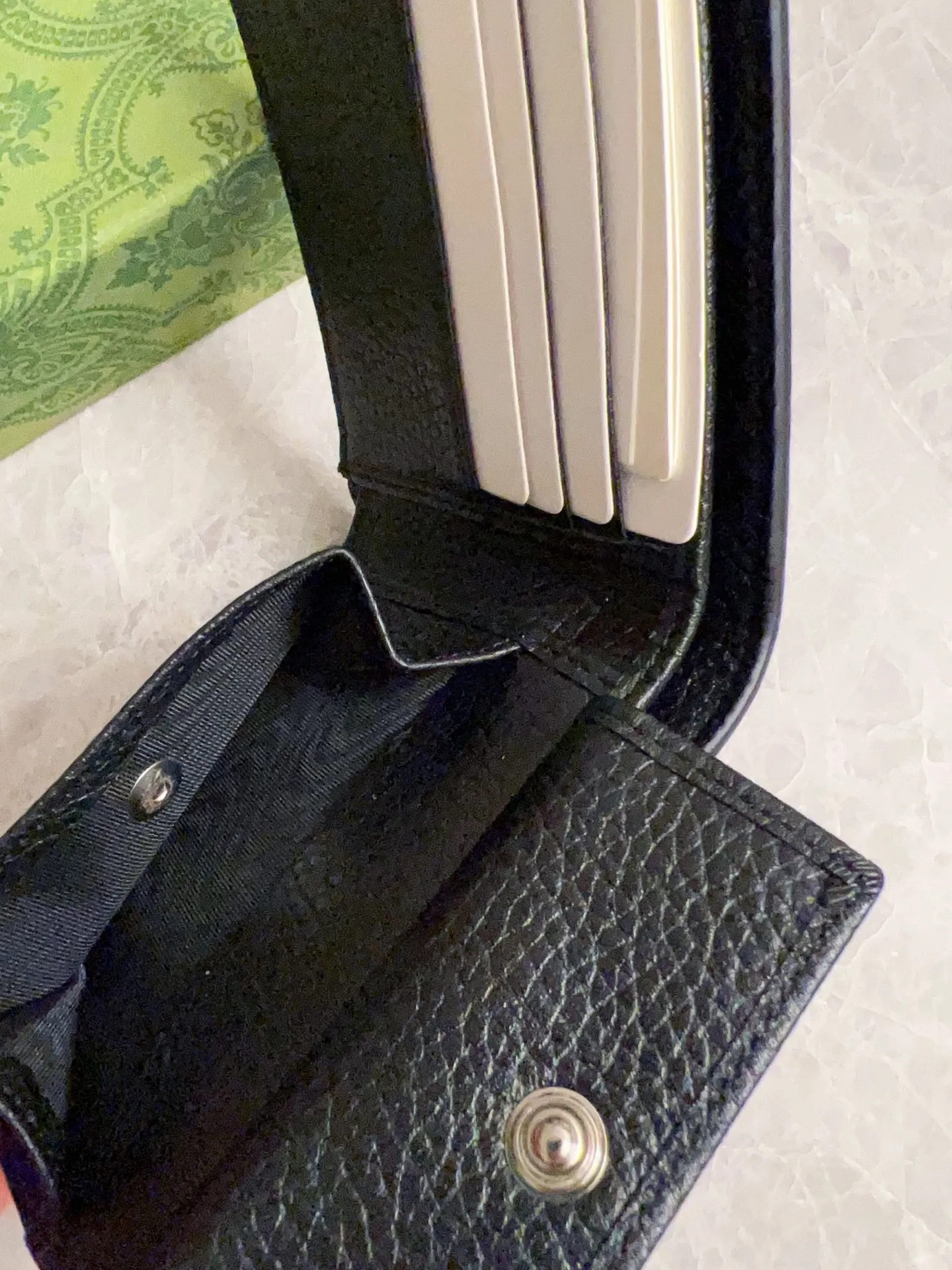 💰320 🇮🇹🇮🇹 New GG Ophidia👉New super double G series pressed G short clip original leather shipped! 🫥🫥Size: 11x9cm, Model: 739479