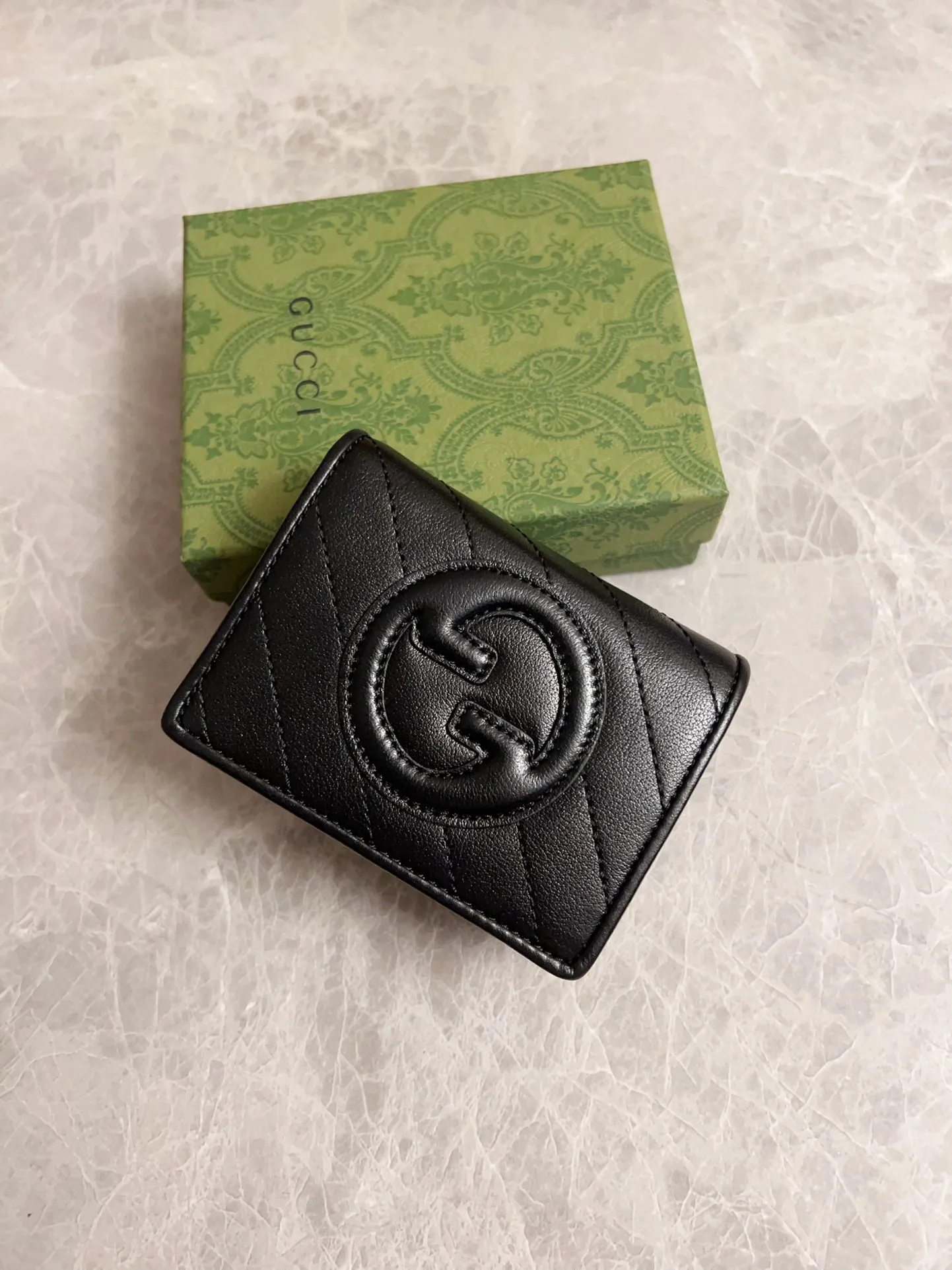 💰410 🇭🇺🇭🇺Gucci Blondie series card holder wallet Model: 760317 Size: 11x8.5x3cm (thick) Color: white, black, gray, brown, pink, green/original leather. Made in Italy