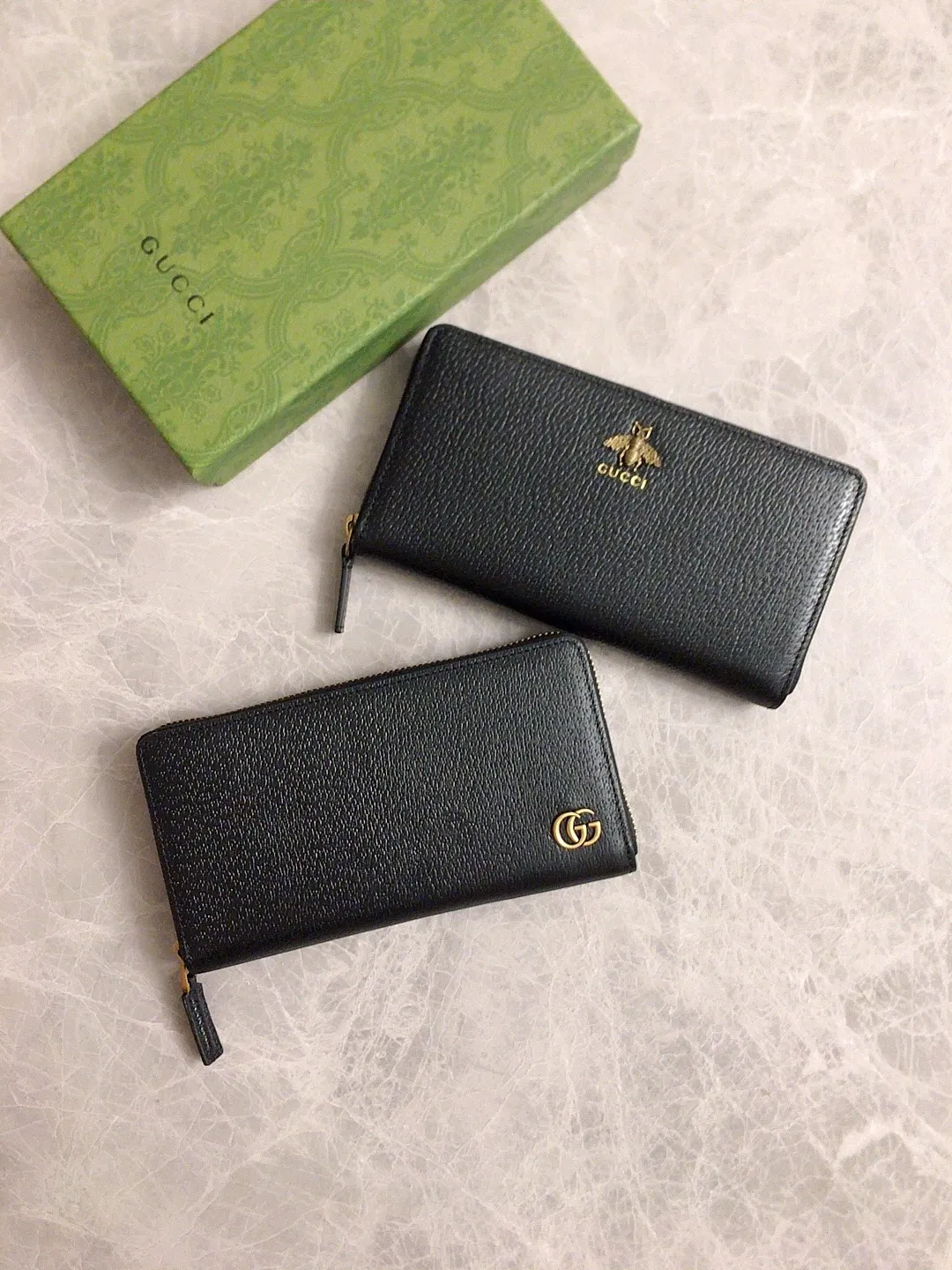 💰400🇭🇺🇭🇺The latest version of the GG marmont full zipper wallet at the counter🗽🗽Model: 428736, color: Gram, bronze double G logo🗽🗽Imported original pig grain leather is perfect to the extreme,🗽🗽exclusive real-life photos 🗽🗽Size: 19x10x2.5cm