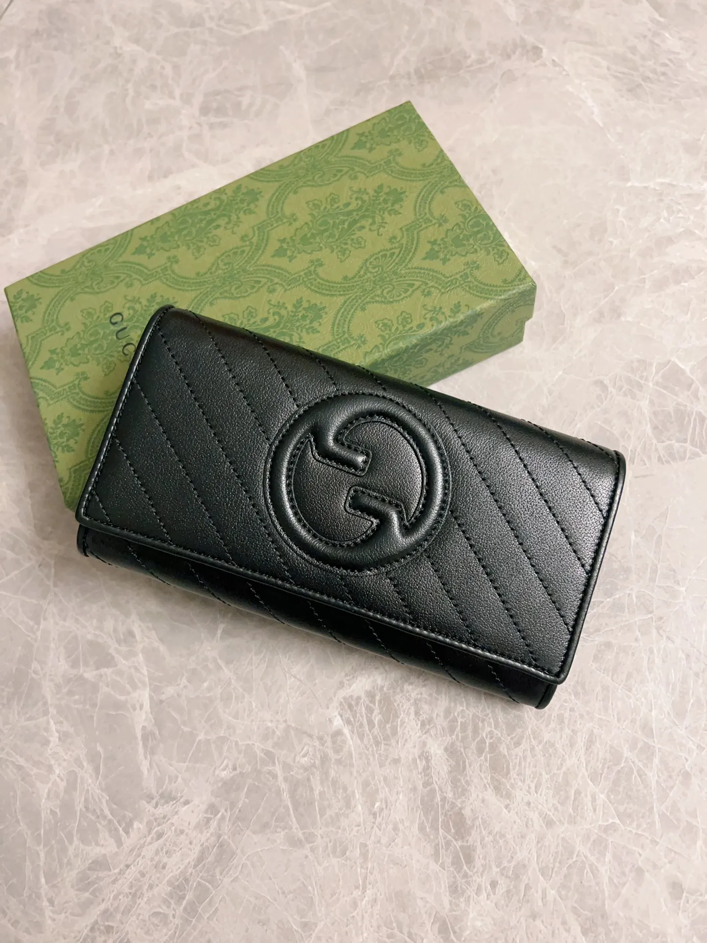 💰480🇭🇺🇭🇺Gucci Blondie series full zipper wallet Model: 760302 Size: 19.5x11x3cm (thick) Color: white, black, gray, brown, pink, green/original leather. Made in Italy