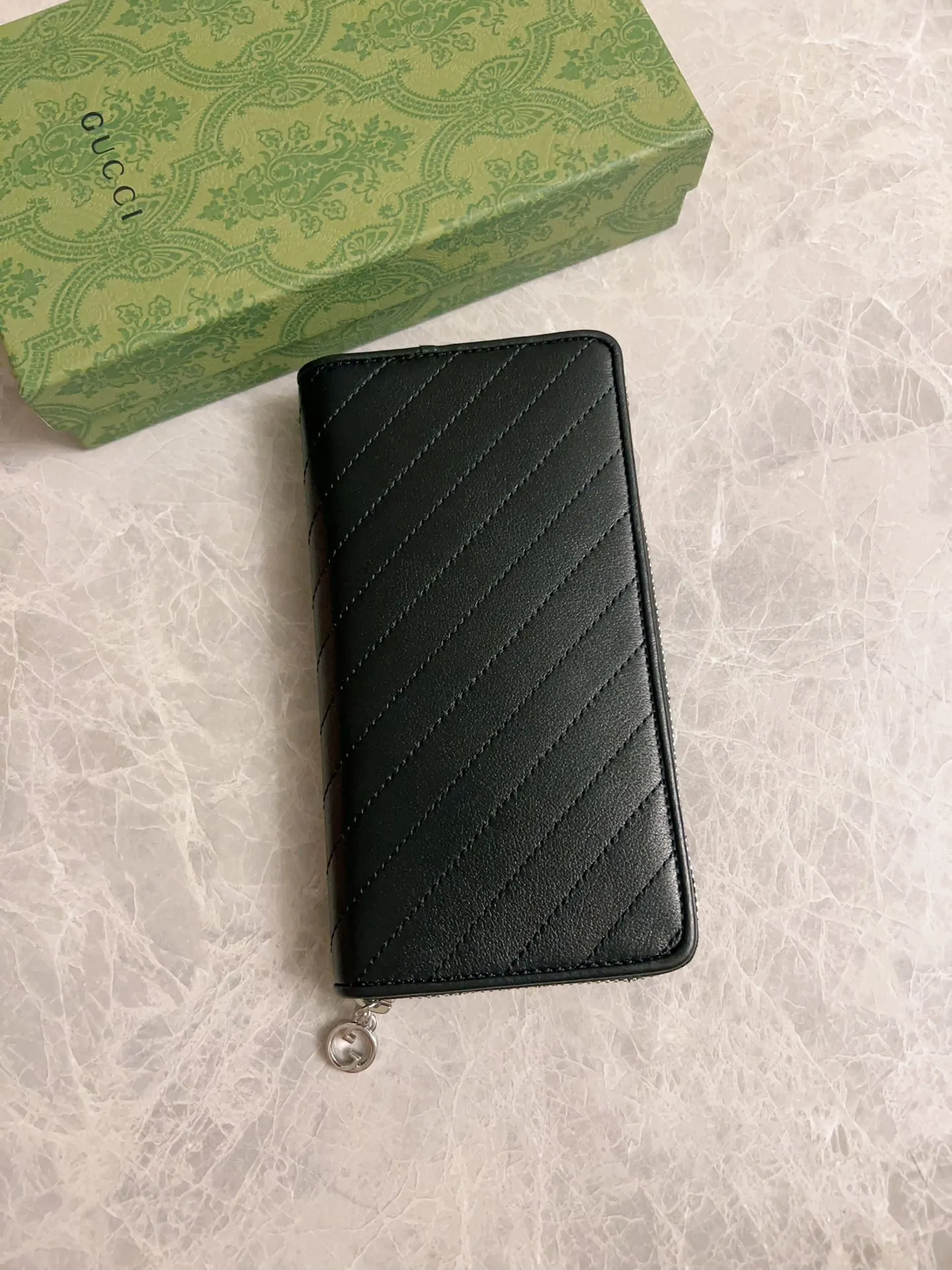 💰480🇭🇺🇭🇺Gucci Blondie series full zipper wallet Model: 760312 Size: 11 (length) x 19.5 (width) x 3cm (thickness) Color: black/original leather. Made in Italy