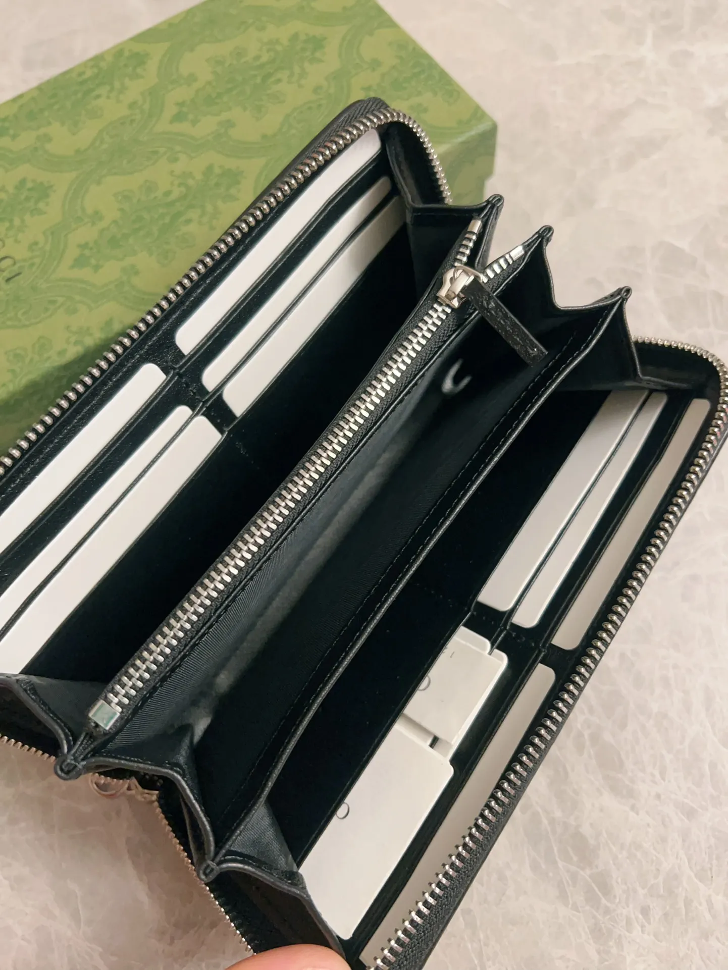 💰480🇭🇺🇭🇺Gucci Blondie series full zipper wallet Model: 760312 Size: 11 (length) x 19.5 (width) x 3cm (thickness) Color: black/original leather. Made in Italy