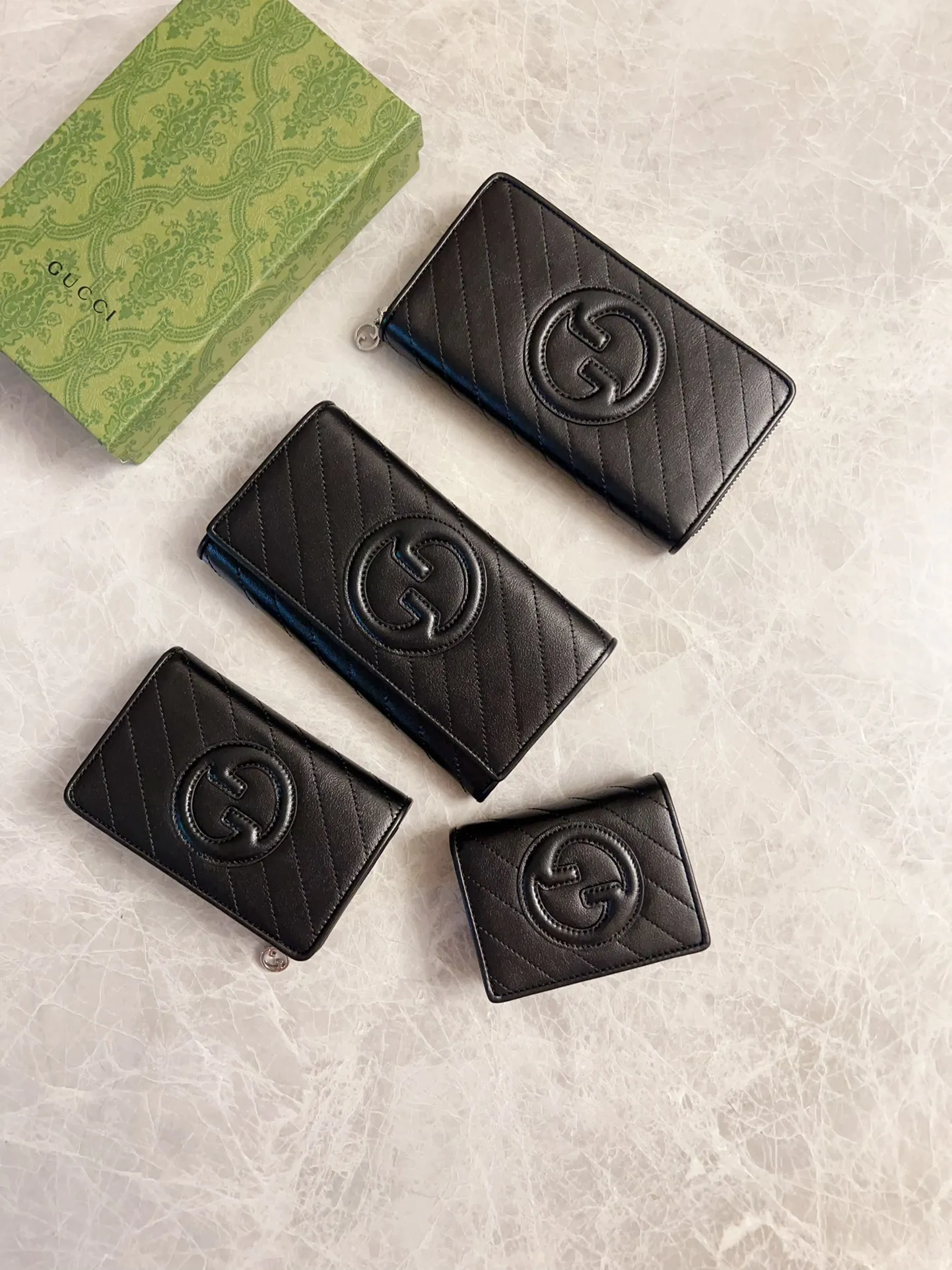 💰480🇭🇺🇭🇺Gucci Blondie series full zipper wallet Model: 760312 Size: 11 (length) x 19.5 (width) x 3cm (thickness) Color: black/original leather. Made in Italy