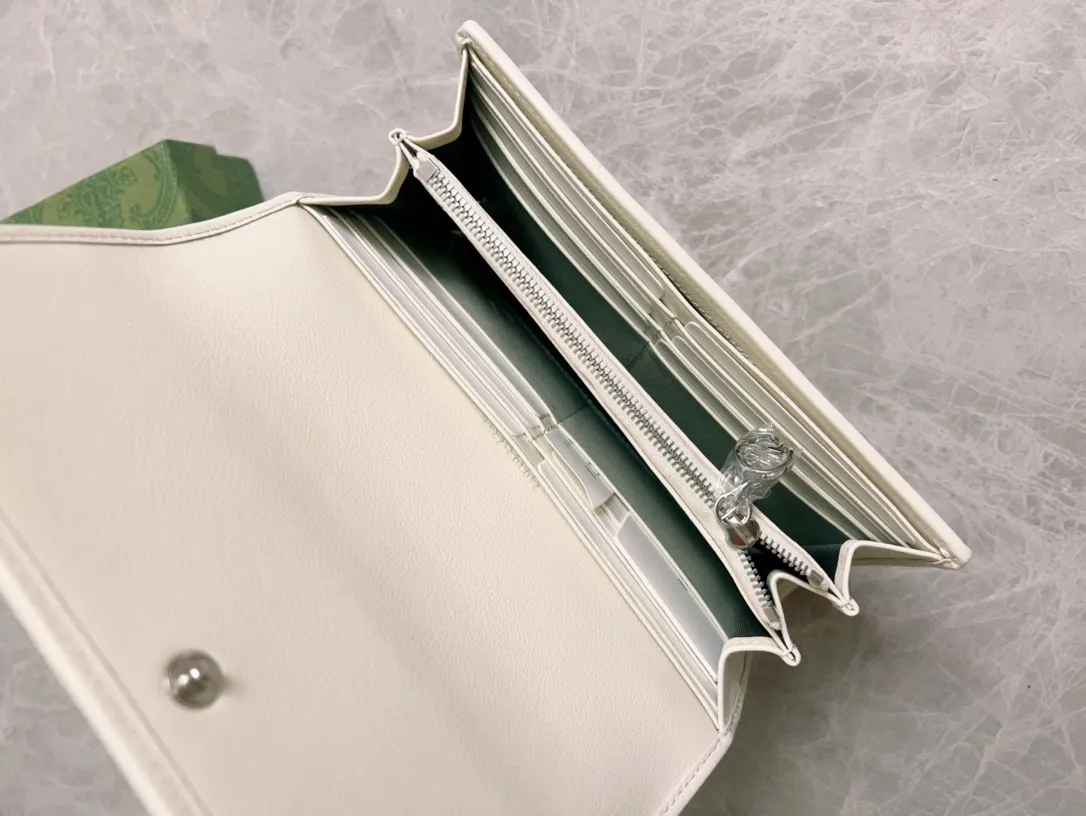 💰480🇭🇺🇭🇺Gucci Blondie series full zipper wallet Model: 760302 Size: 19.5x11x3cm (thick) Color: white, black, gray, brown, pink, green/original leather. Made in Italy