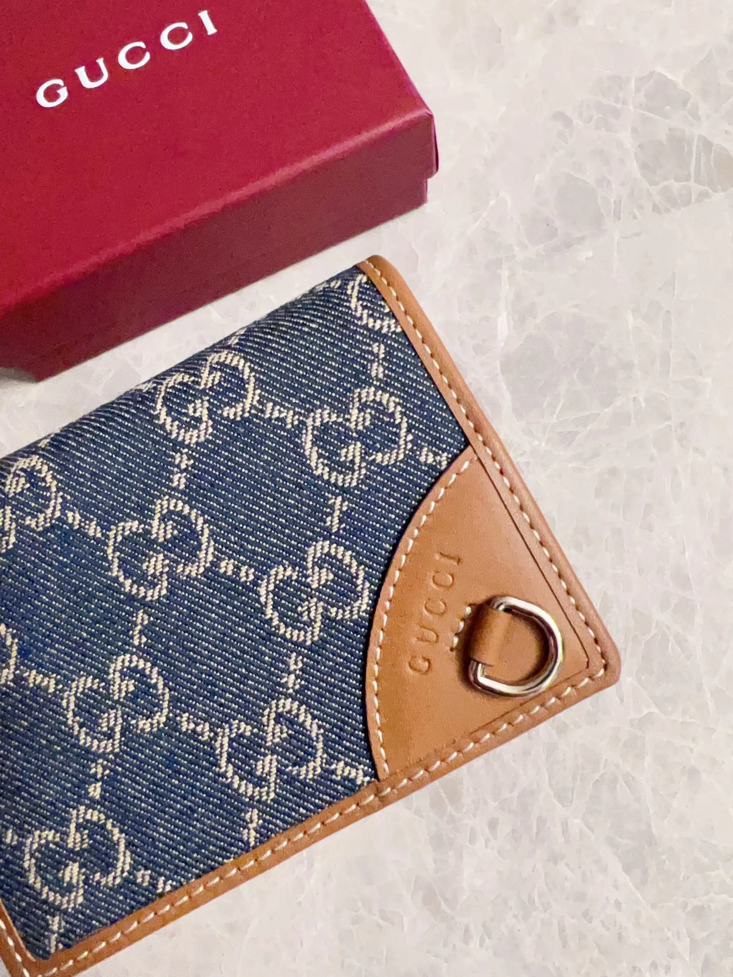 💰380 🇭🇺🇭🇺Original product! 🧽🧽jackie1961 denim denim series launches a new compact and noble style🧽🧽White hardware buckles and washed denim make the whole design exude elegance and timelessness🧽🧽Exquisite and fashionable! 🧽🧽Model: 820692, size: 11x8.5x3cm, color: denim/brown leather