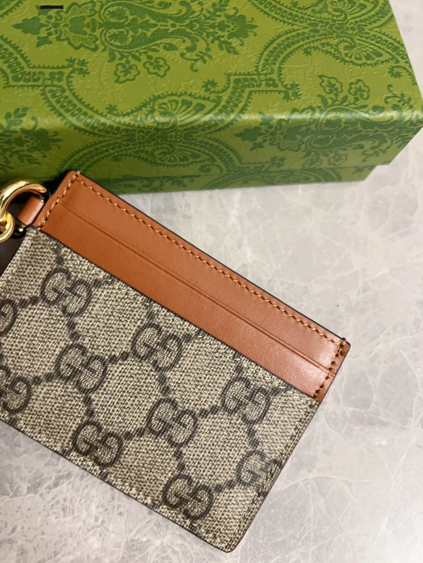 💰260 🇮🇹🇮🇹Gucci’s latest GG Supreme premium PVC with original cowhide card bag🌾🌾Model: 819121, size: 10×7cm