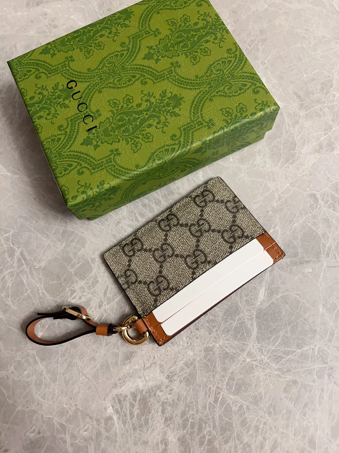 💰260 🇮🇹🇮🇹Gucci’s latest GG Supreme premium PVC with original cowhide card bag🌾🌾Model: 819121, size: 10×7cm