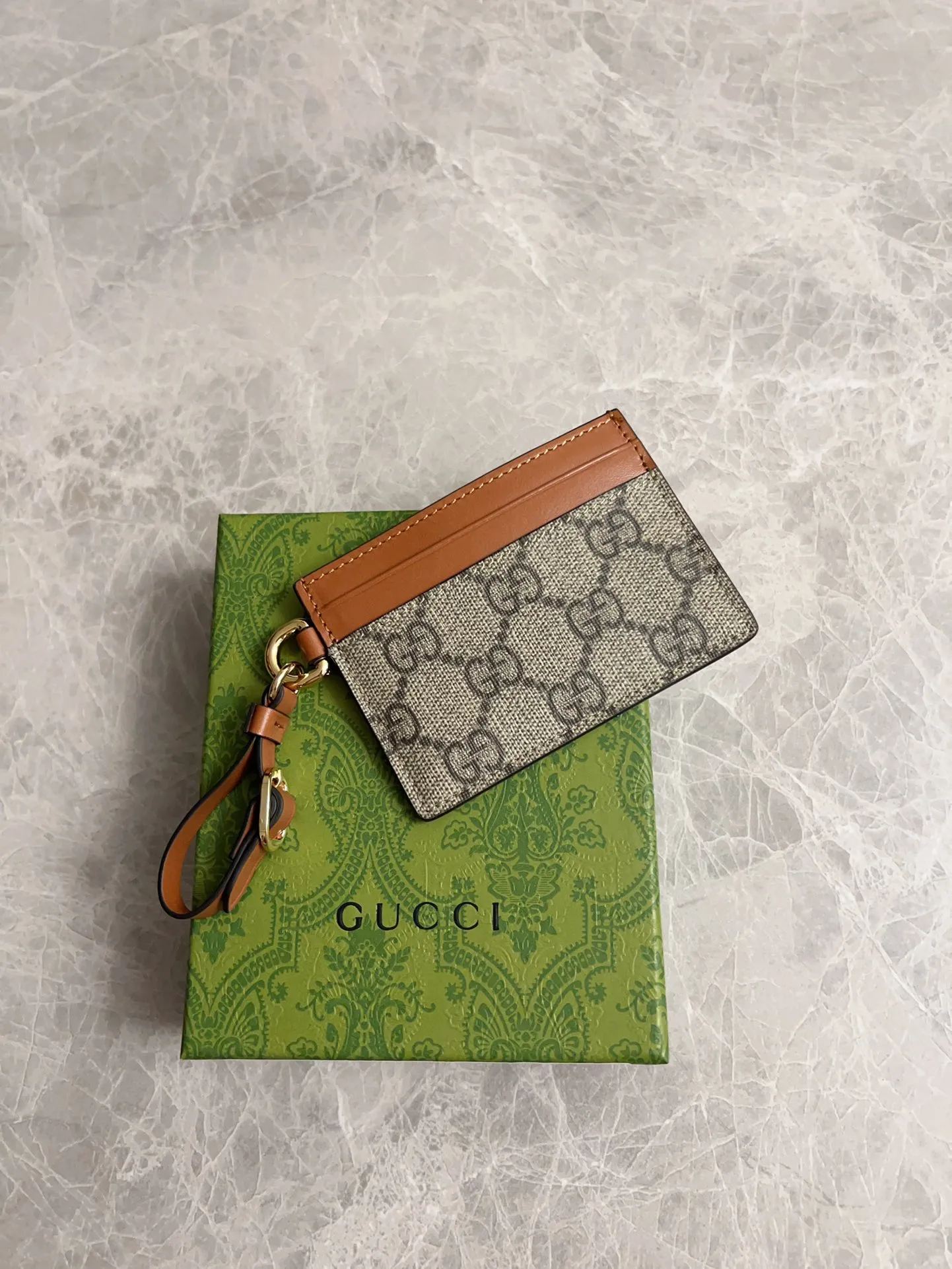 💰260 🇮🇹🇮🇹Gucci’s latest GG Supreme premium PVC with original cowhide card bag🌾🌾Model: 819121, size: 10×7cm