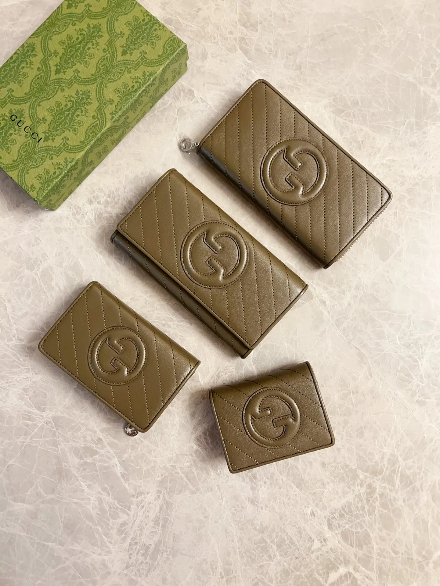 💰480🇭🇺🇭🇺Gucci Blondie series full zipper wallet Model: 760312 Size: 11 (length) x 19.5 (width) x 3cm (thickness) Color: gray/original leather. Made in Italy