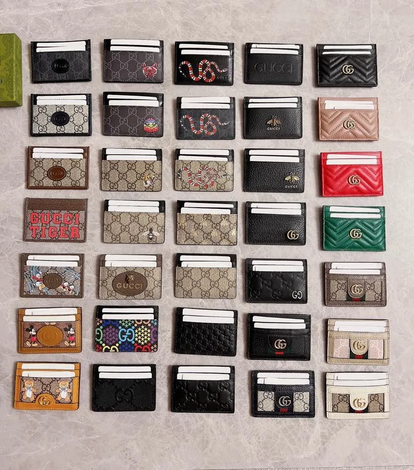 💰230🇭🇺🇭🇺GUCCI KAI Kim Jong-in Joint Bear Series🍃🍃 Small Card Holder🍃🍃Model: 660512, Size: 10x7cm, 🍃🍃Produced in original leather!