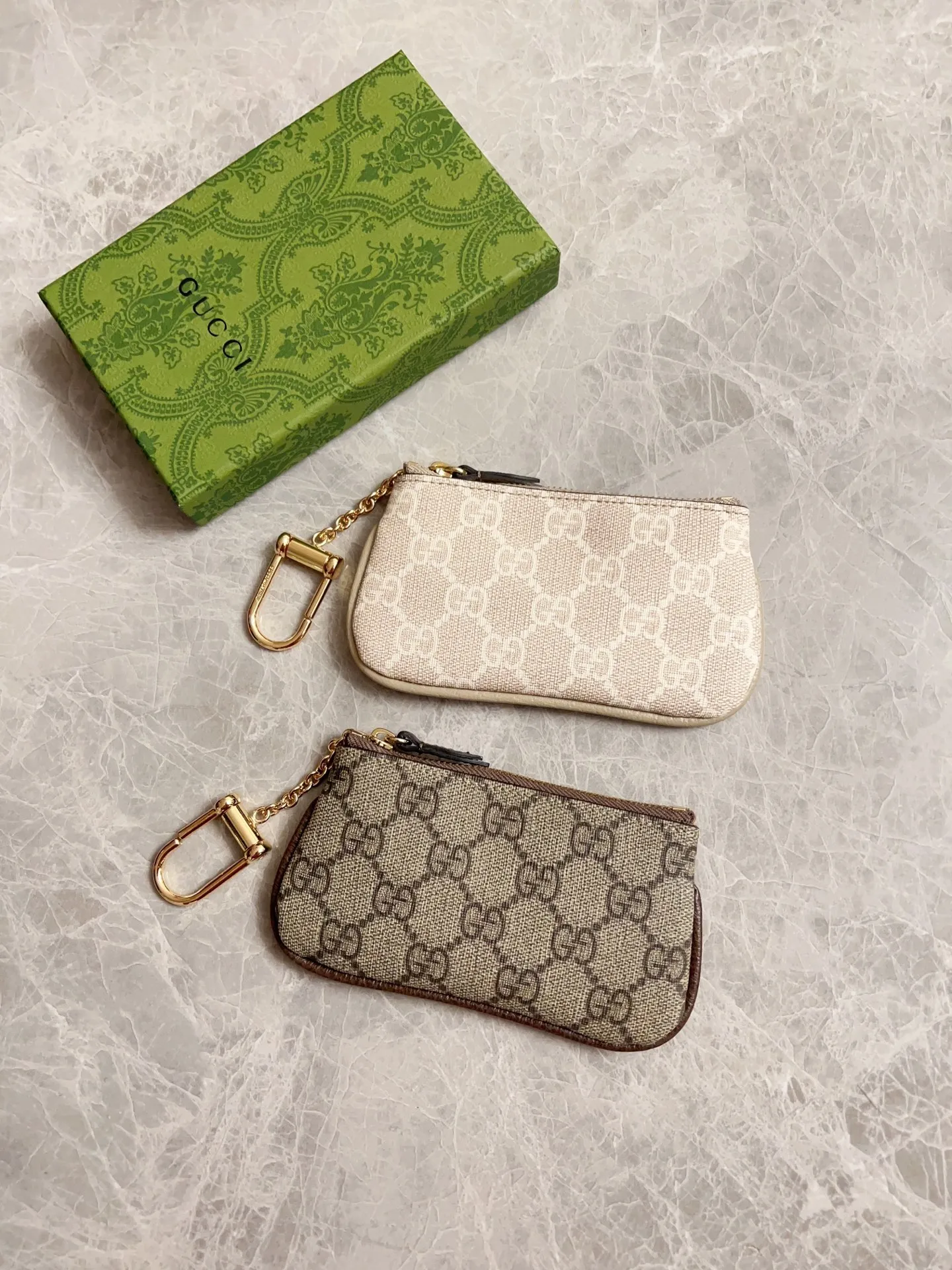 💰340 🇭🇺🇭🇺GG brand new small coin purse ~ lipstick bag 🪅🪅 Made of imported cowhide leather and PVC , 🪅🪅 with exquisite original factory double G hardware 🪅🪅, flexible and unique hook buckle, small and exquisite, great effect, model: 772321, color: brown pvc, size: 12x7.5x1.5cm