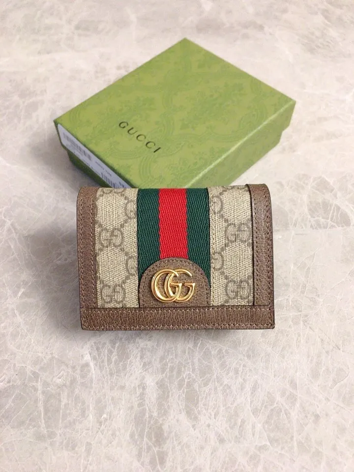 💰330 🇭🇺🇭🇺 The official website is synchronized with the new model! Ophidia series ~ short card holder/wallet, 🏴 char holder/wallet, 🏴 awning Supreme high-grade PVC fabric🏴‍awncharnbar 🏴awngatha